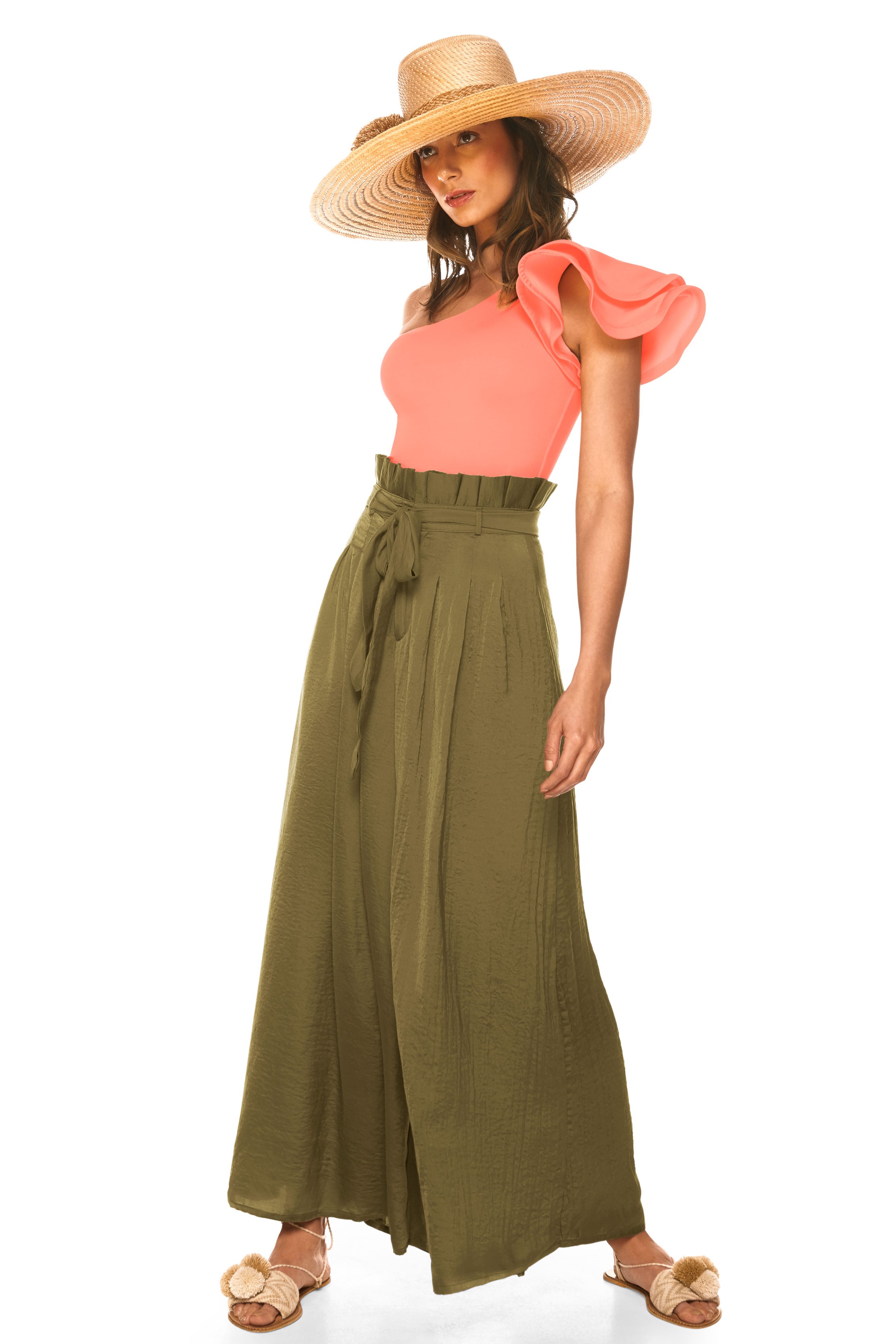 Cosita Linda Pacifico Luxe StrandBroek Khaki Groen