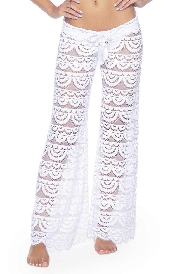 Pilyq Swim Water Lily Malibu Pants White