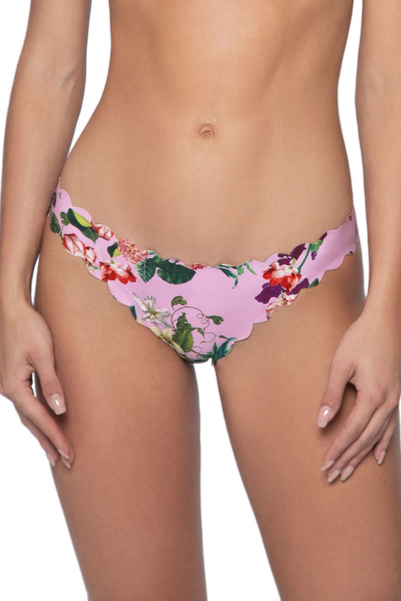 Pilyq Swim Summer Hibiscus Seamless Wave Bikini Bottom 