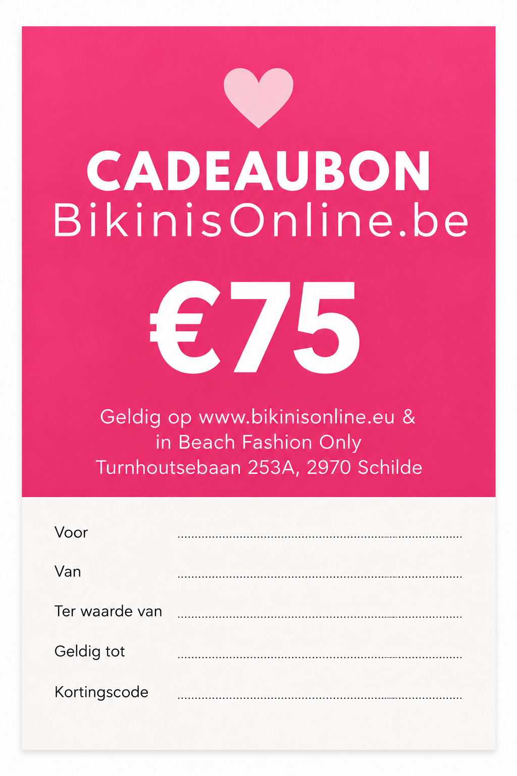 Cadeaubon €75