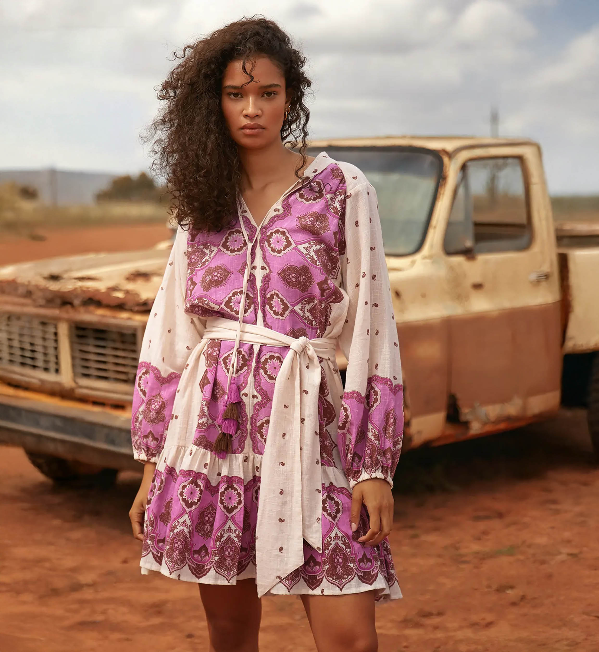 Miss June Short Danae Dress Pink