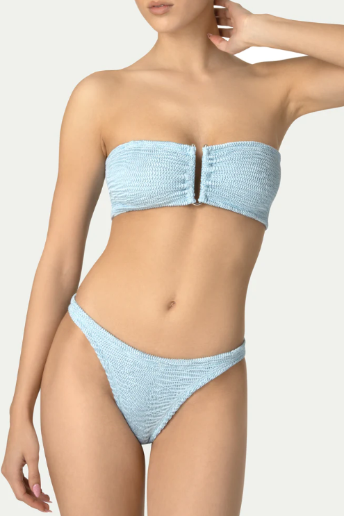 Paramidonna Frida Ribbed Strapless Bikini Sky