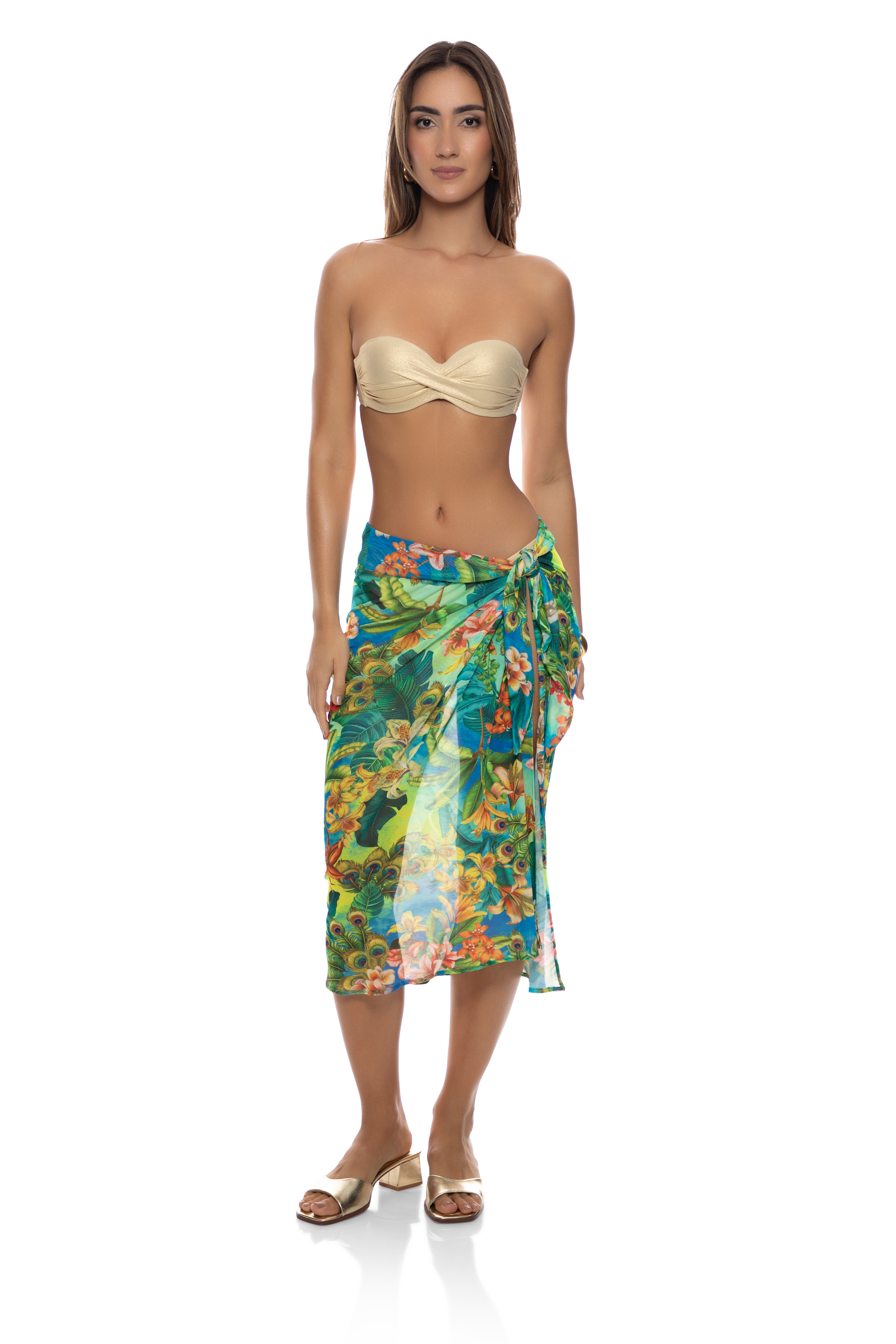 Luli Fama Peacock Affair Long Mesh Sarong