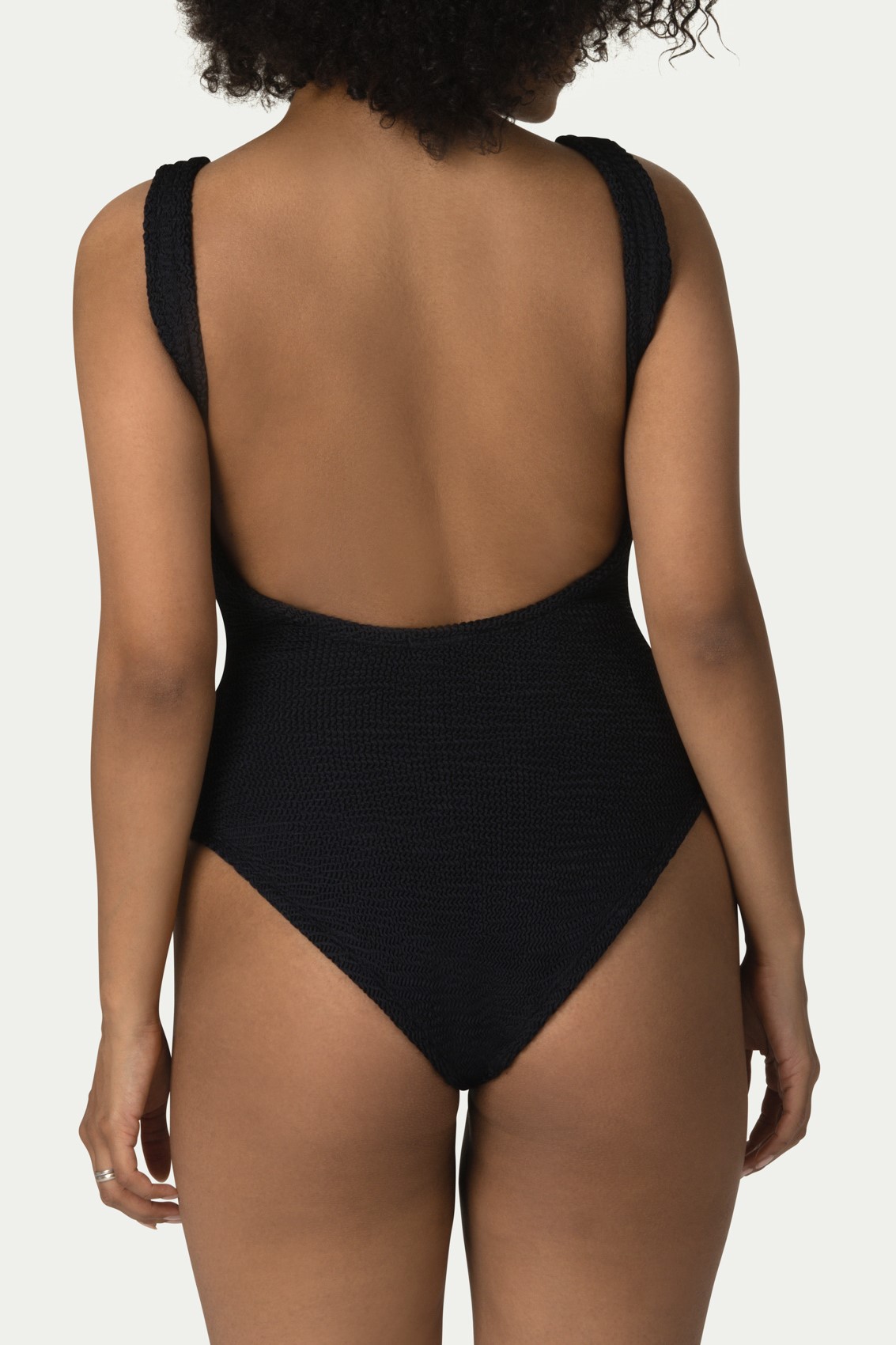 Paramidonna Hailey Ribbed Swimsuit Black