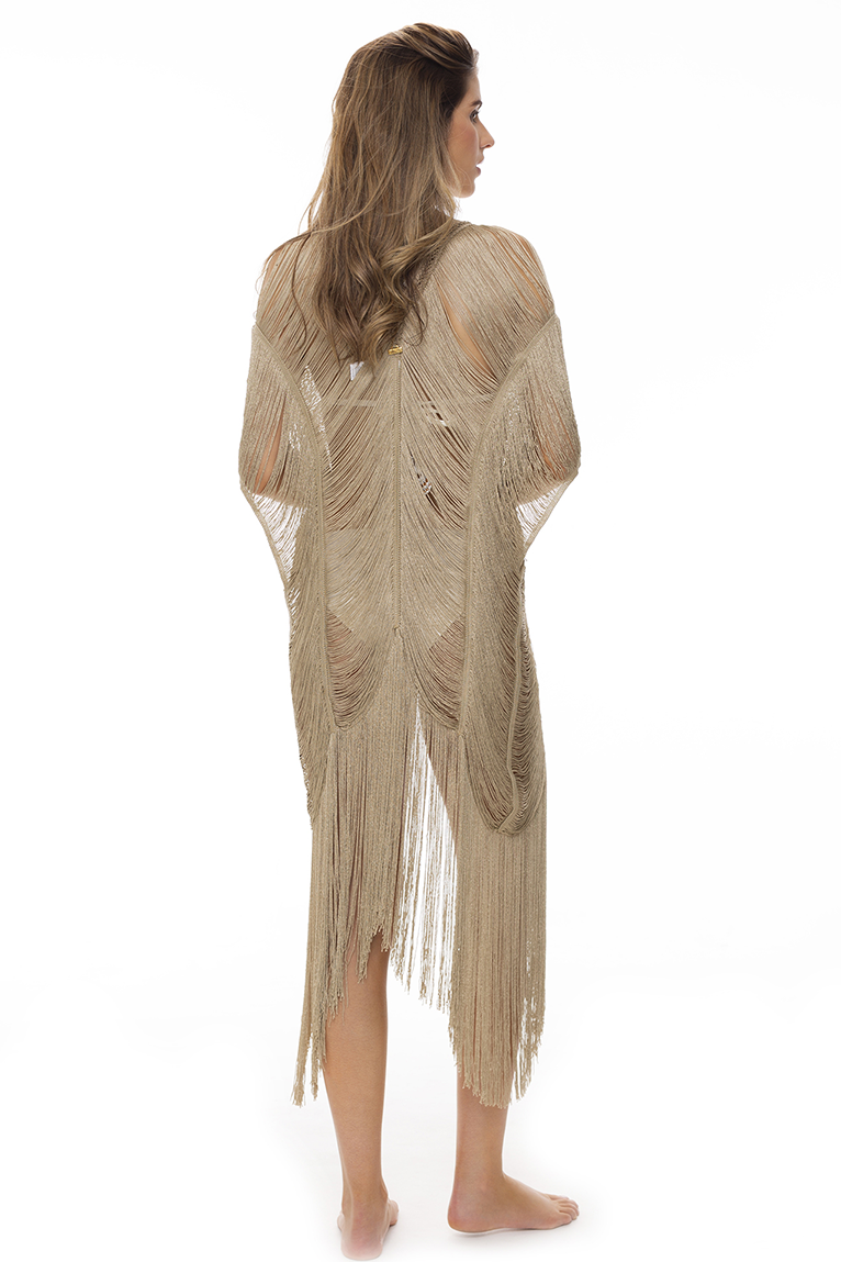 Milonga Maunas Fringe Strandtuniek Goud