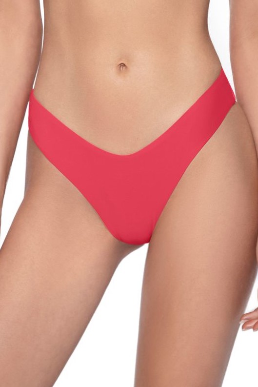 Pq Swim Avalon Isla Scrunch Bikini Bottom Red