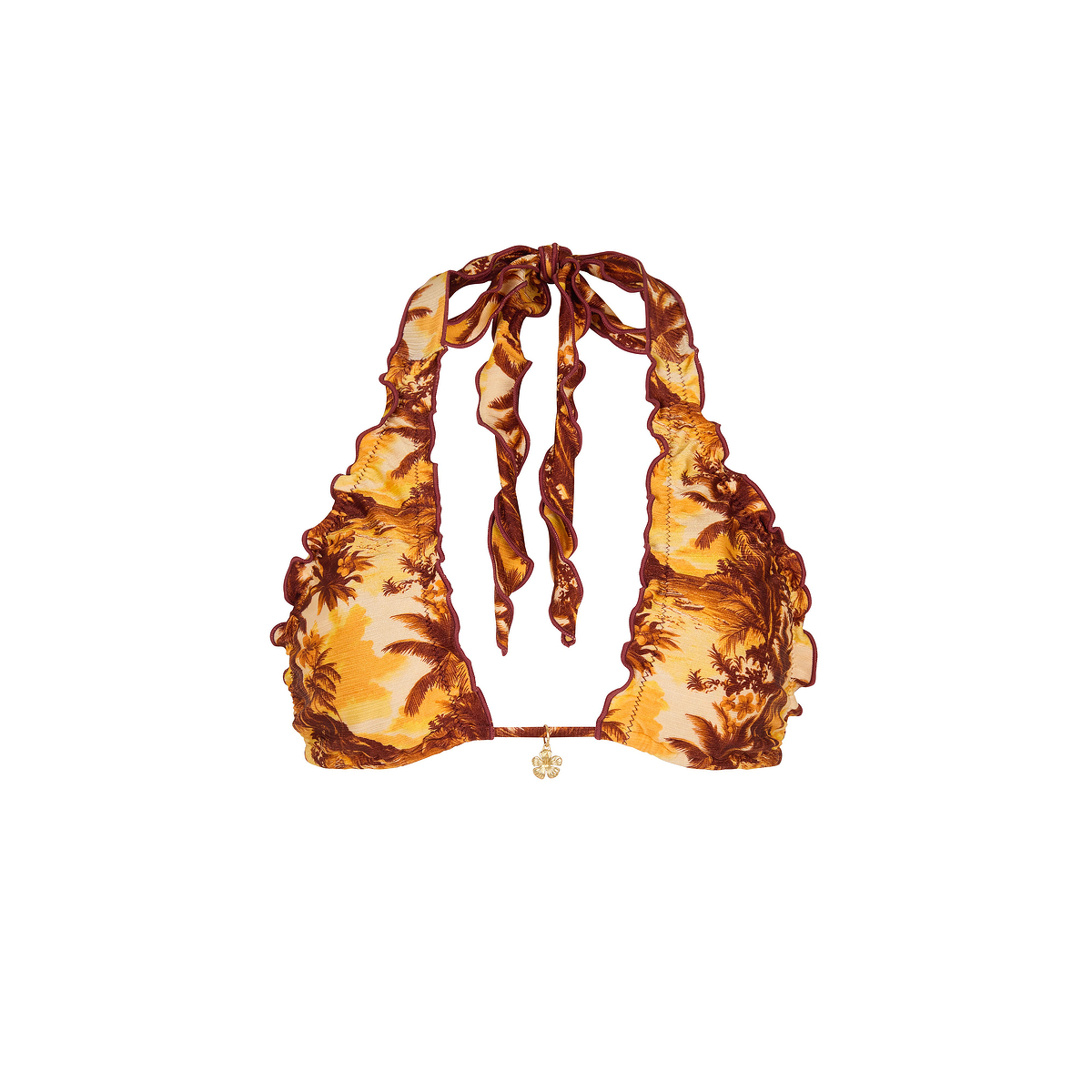 Kulani Kinis Vintage Vacay Lettuce Edge Halter Top