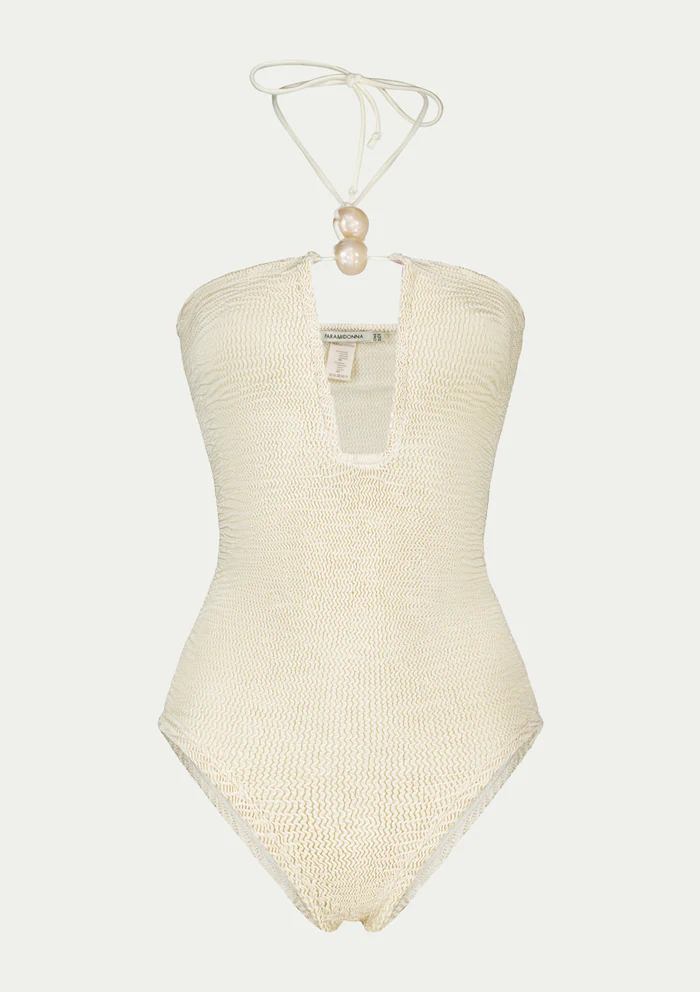 Paramidonna Adriana Geribbeld One Size Luxe Badpak Ivoor Paramidonna Adriana Geribbeld One Size Luxe Badpak Ivoor