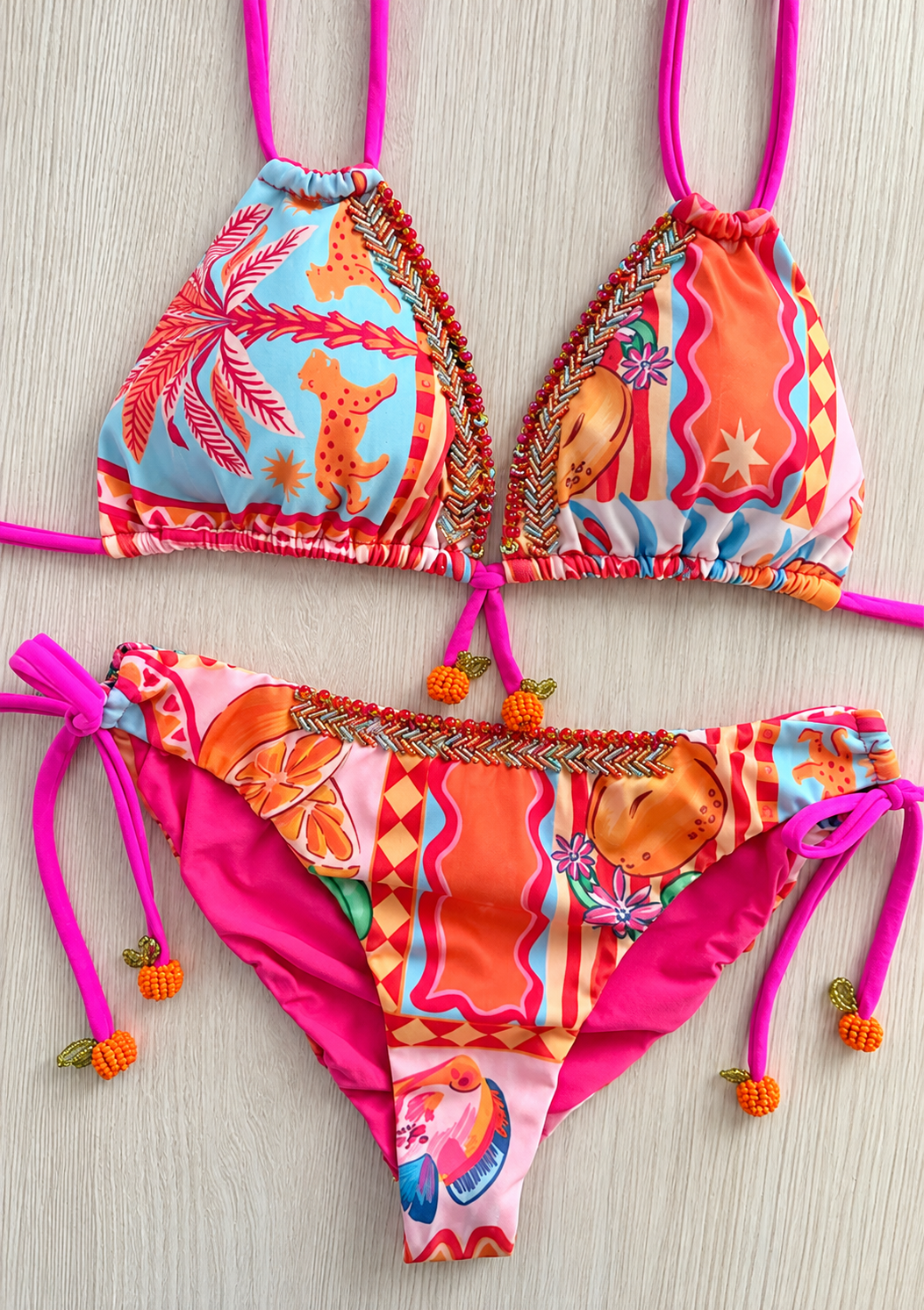 Beach Fashion Only Tutti Frutti Triangel Top
