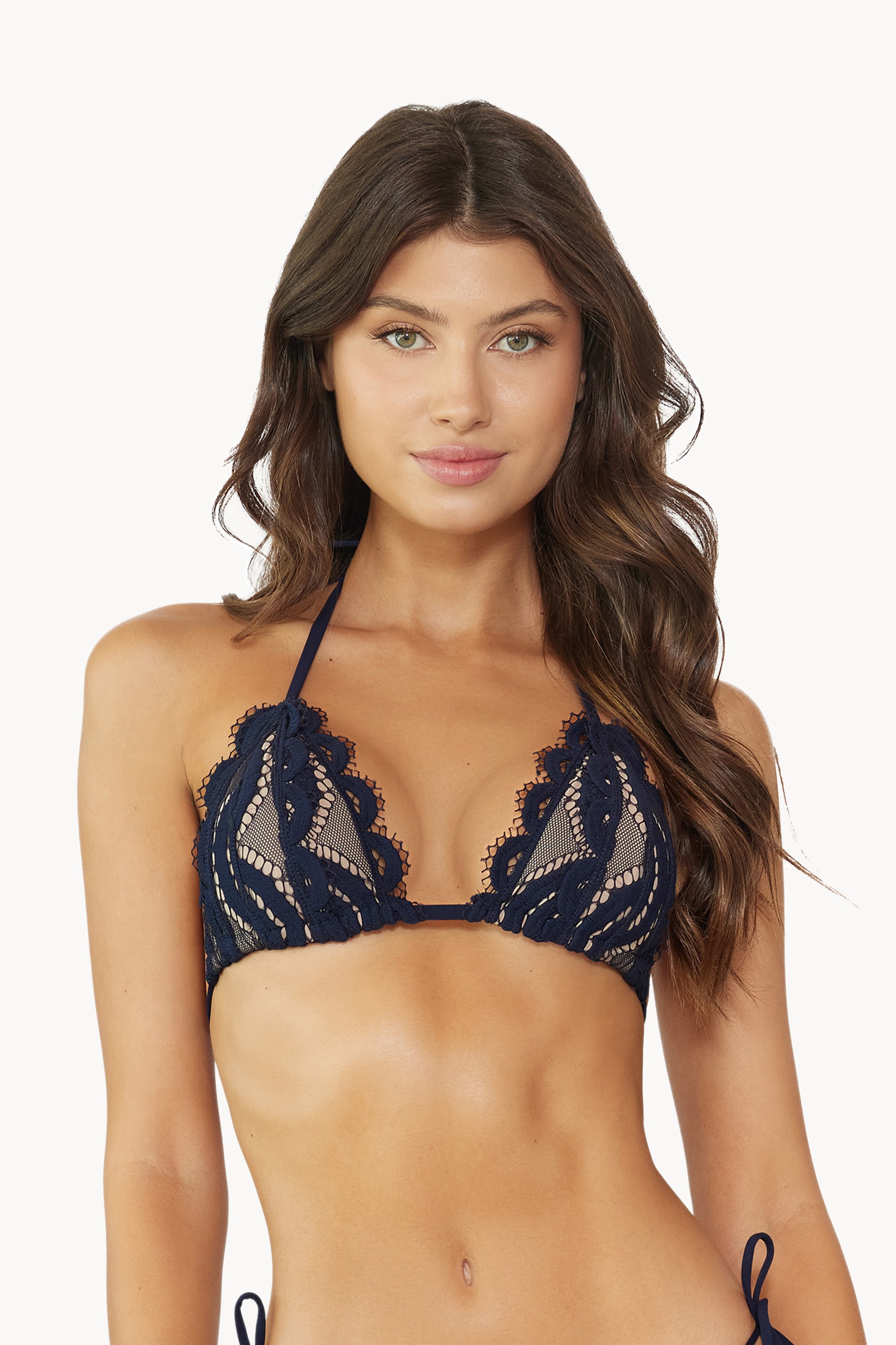 Pilyq Swim Neptune Navy Triangle Bikini Top