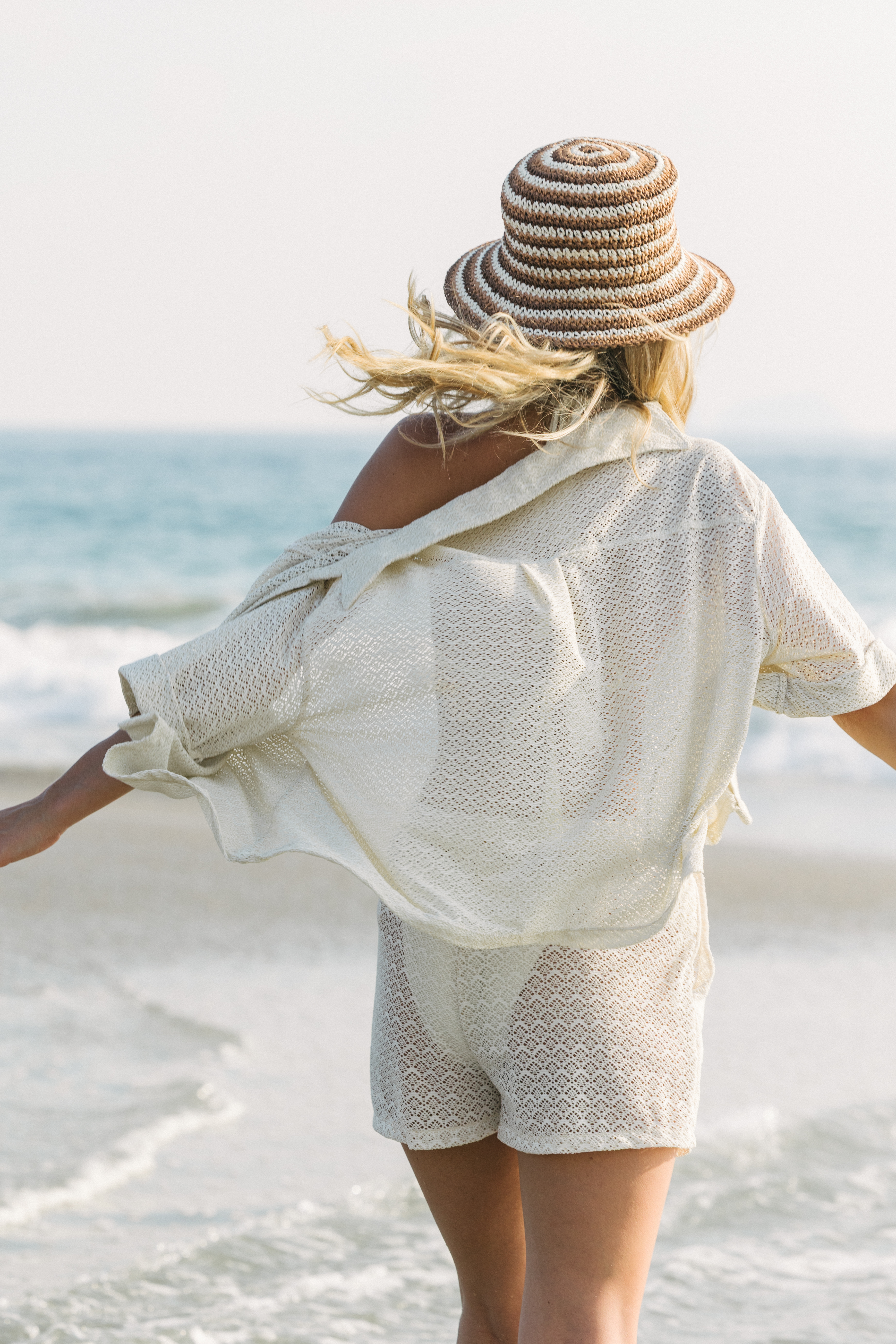 PQ Swim Biscotti Cream Crochet Set