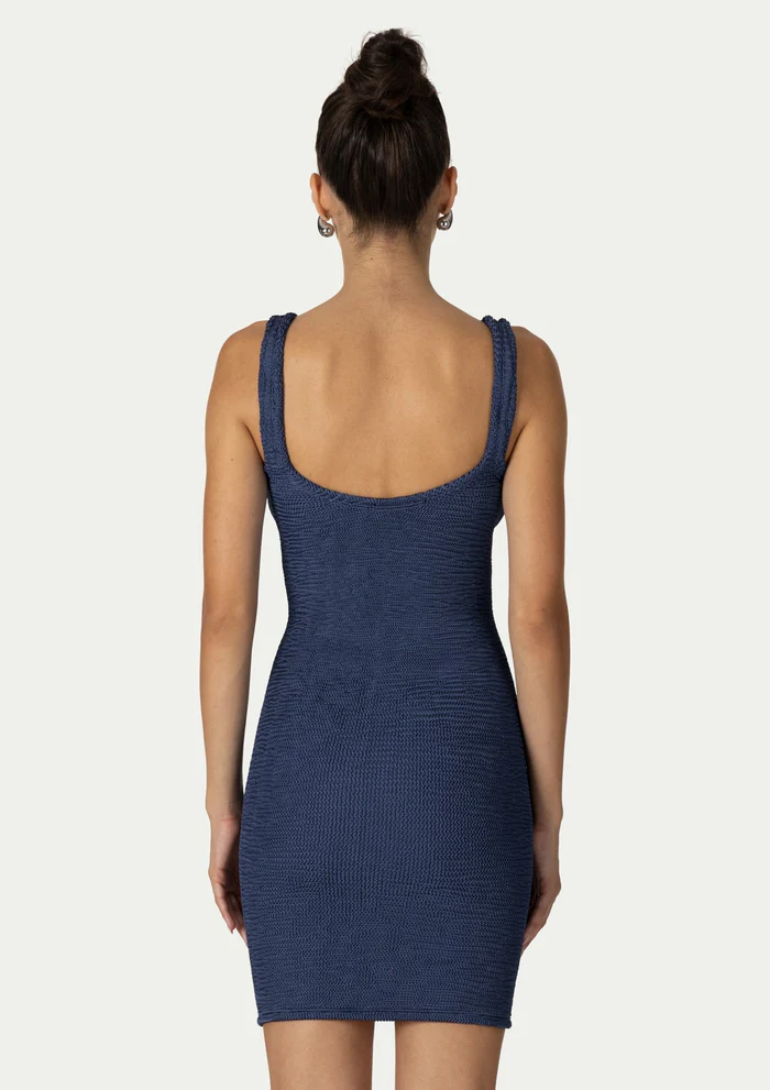 Paramidonna Irina Geribbeld One Size Jurkje Navy