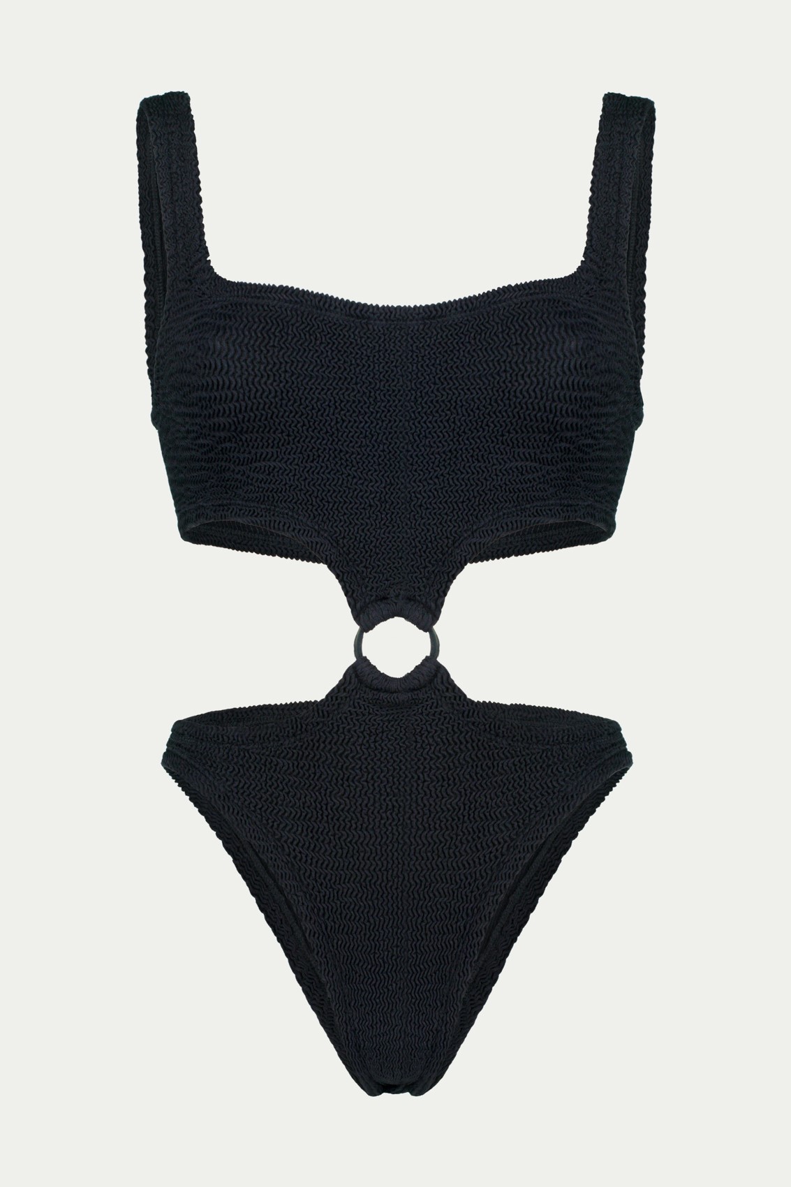 Paramidonna Olivia Geribbeld Cut Out Badpak Zwart