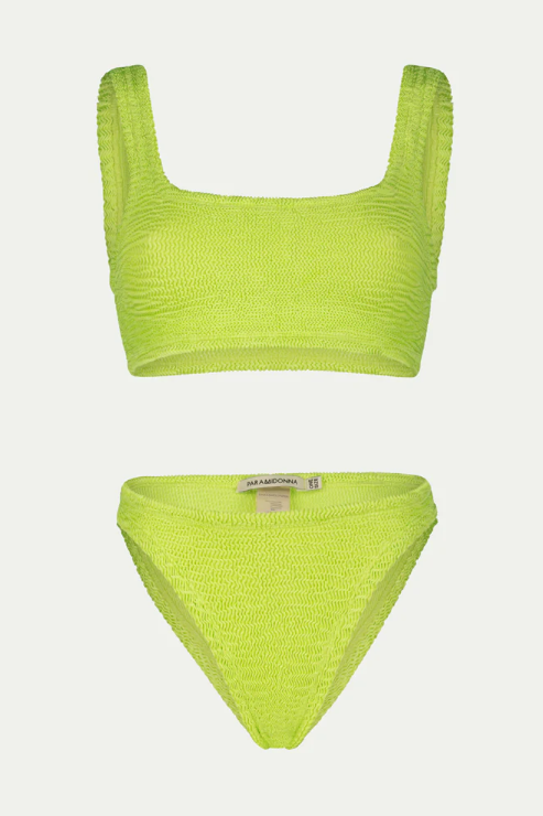 Paramidonna Emily Ribbed Fashion Bikini Pistachio