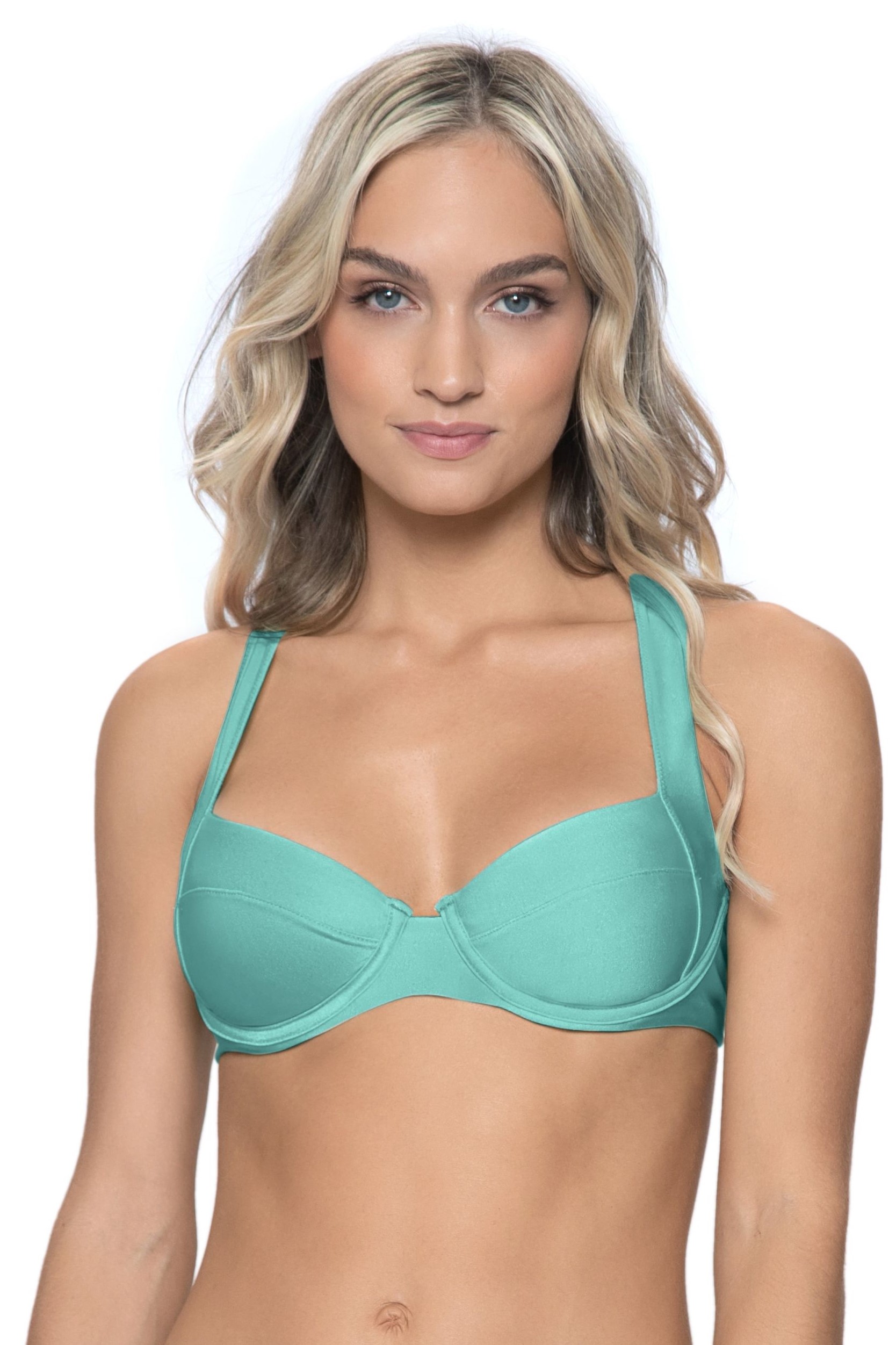 Pq Swim Seashore Perla Halter Bikini Top Turquoise
