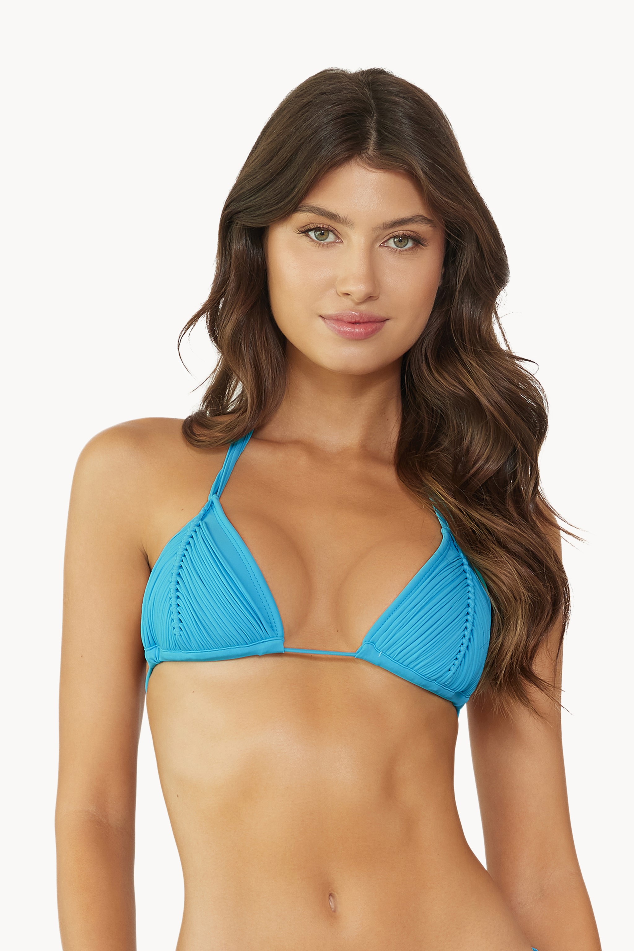 Pilyq Swim Turquoise Isla Triangel Bikini Top
