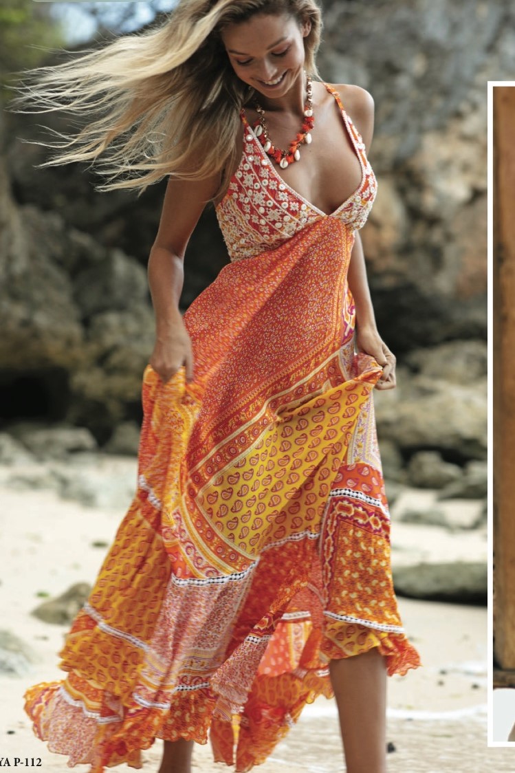 Miss June Lange Maxi Jurk Sanjaya