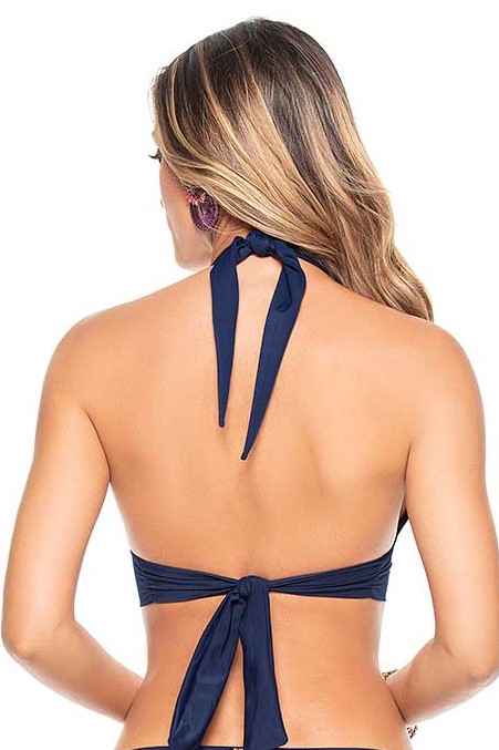 Phax Navy Blue Halter Bikini Top 