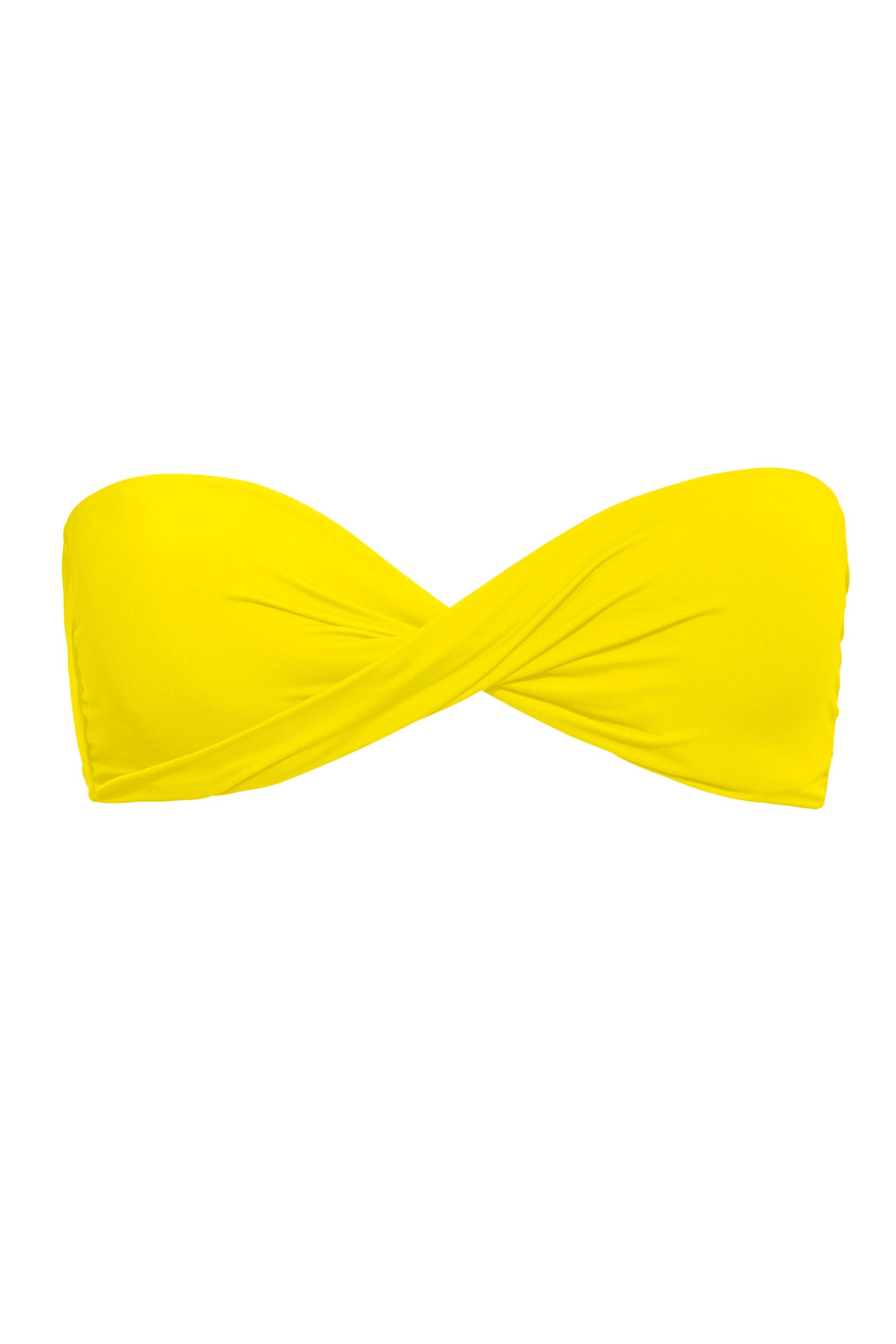Phax Color Mix Strapless Twist Bikini Top Yellow-large-Geel