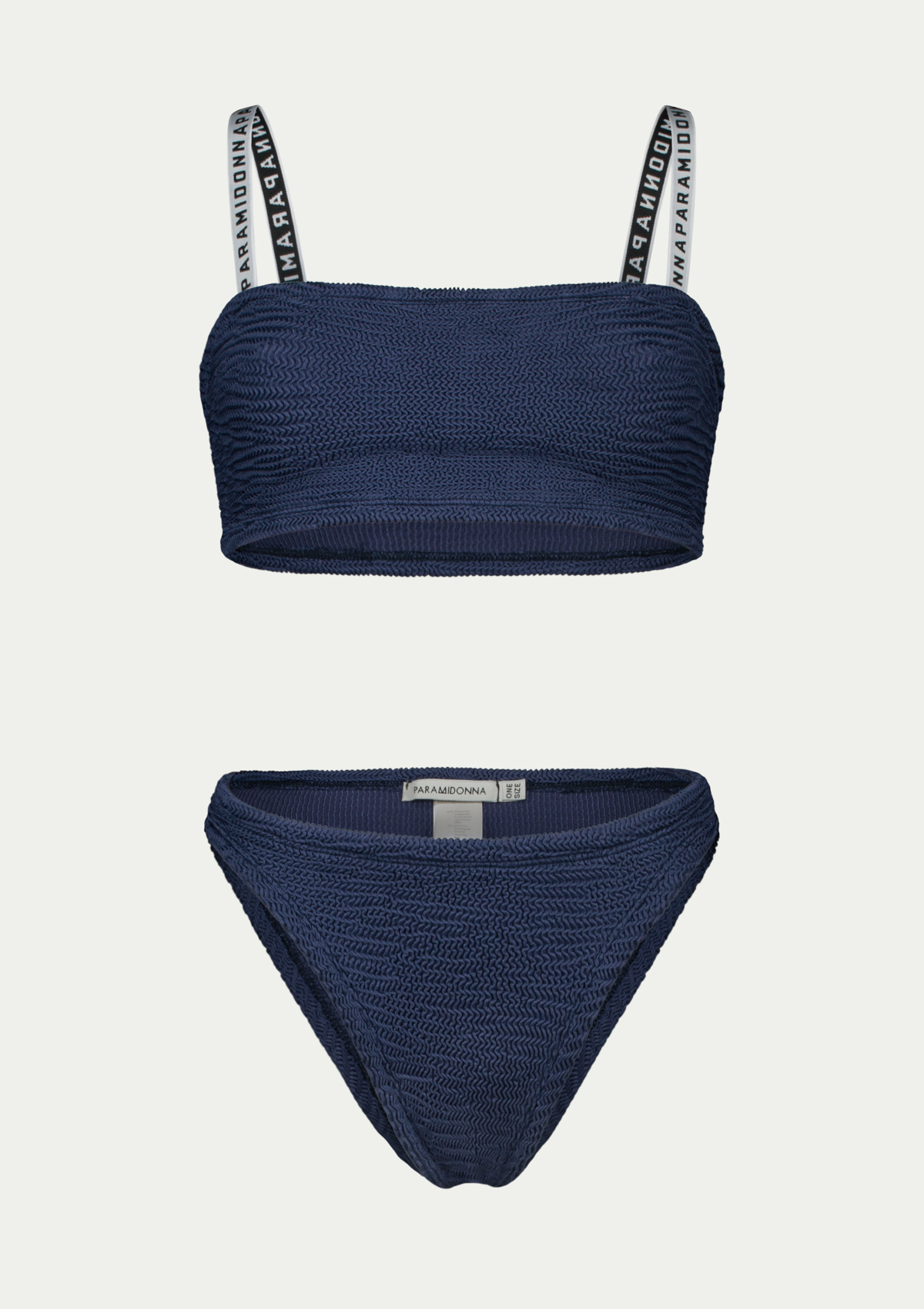 Paramidonna Merry Geribbelde One Size Bikini Navy Paramidonna Merry Geribbelde One Size Bikini Navy