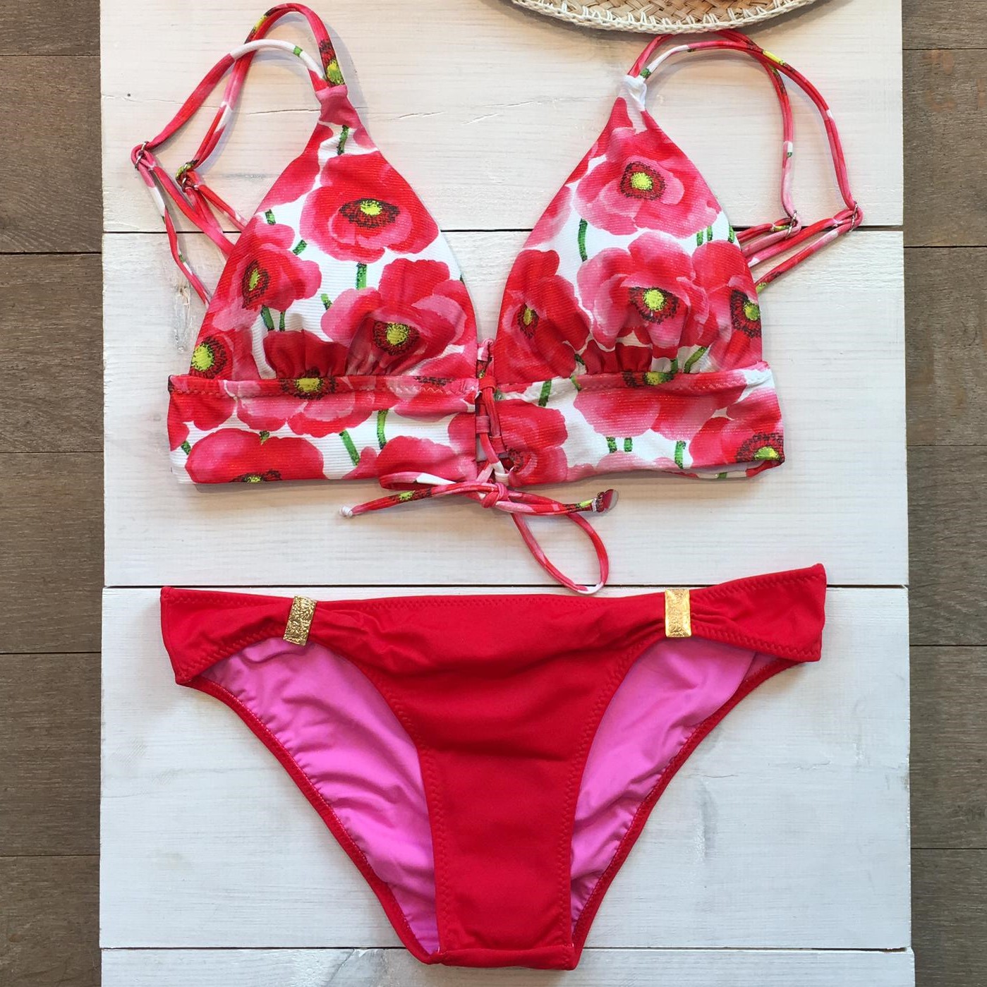 Deluxe Flowers Triangle Bikini 