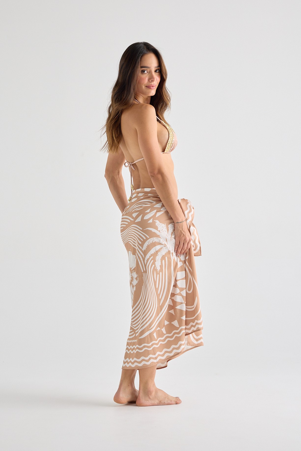 AimySwim Island Glow Beige Lange Pareo