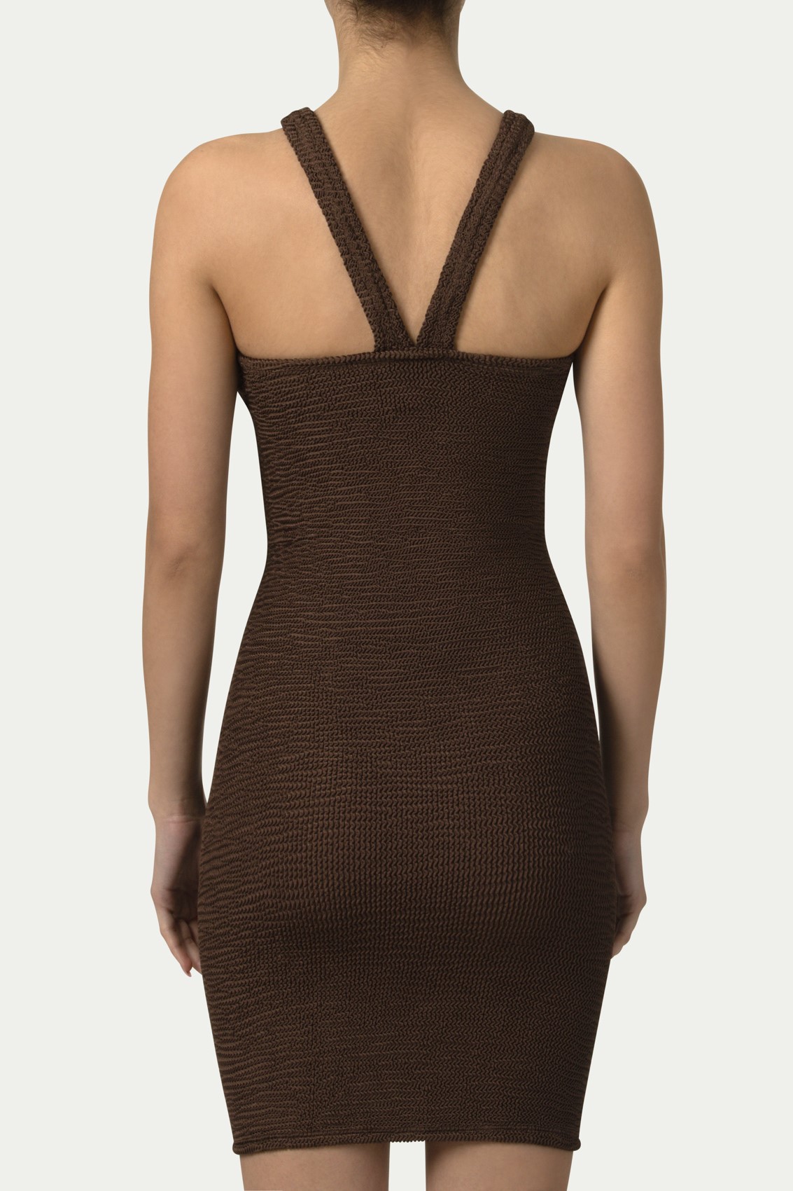Paramidonna Dacota Ribbed Dress Choco