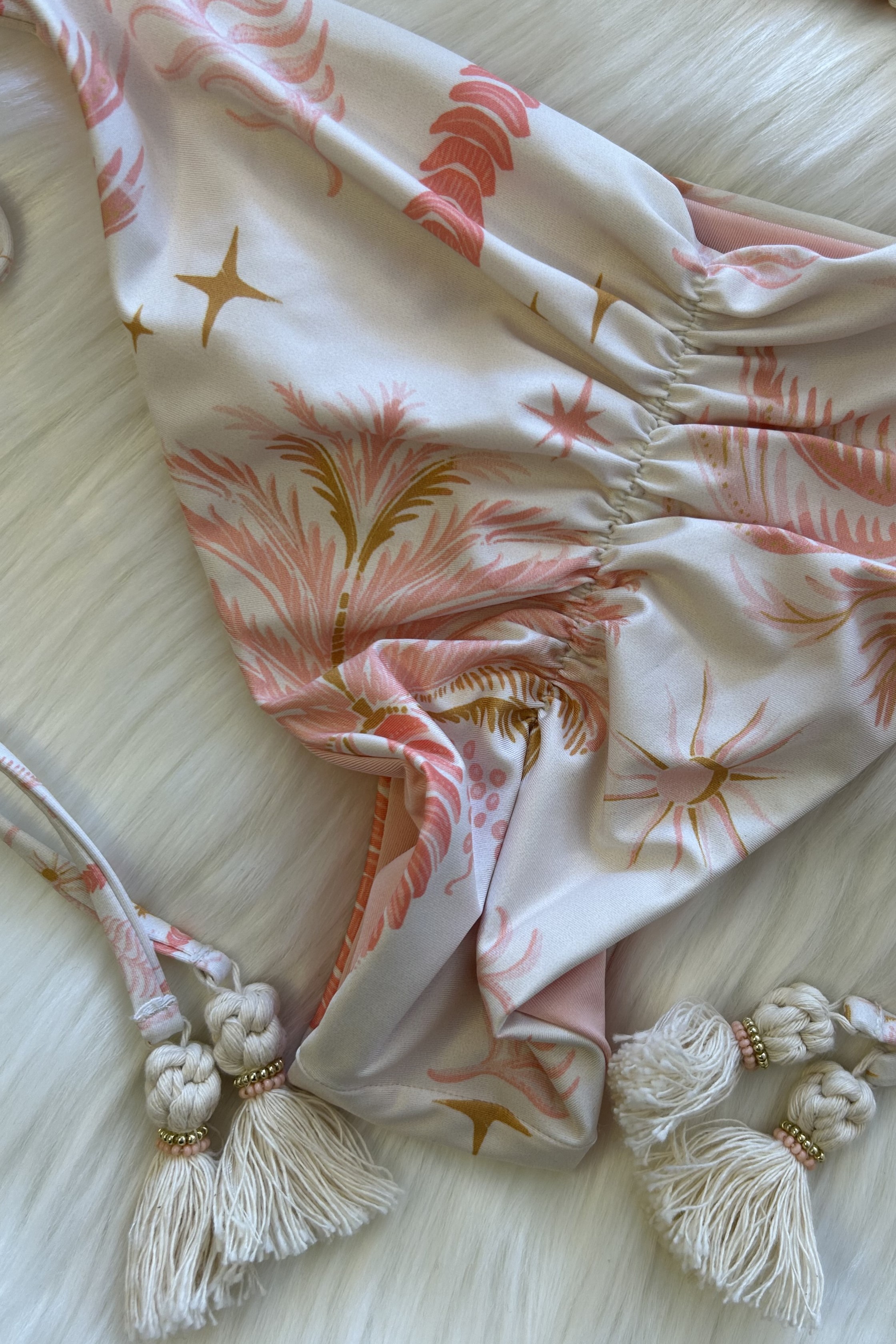 Cosita Linda Sunset Geborduurd Tie Side Bikini Broekje