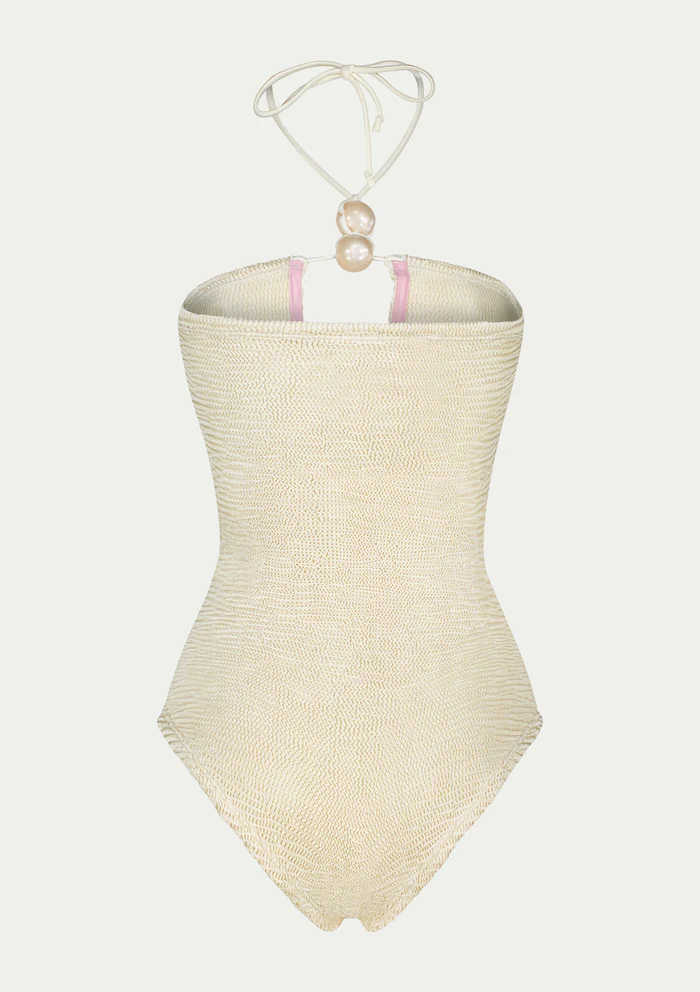 Paramidonna Adriana Geribbeld One Size Luxe Badpak Ivoor