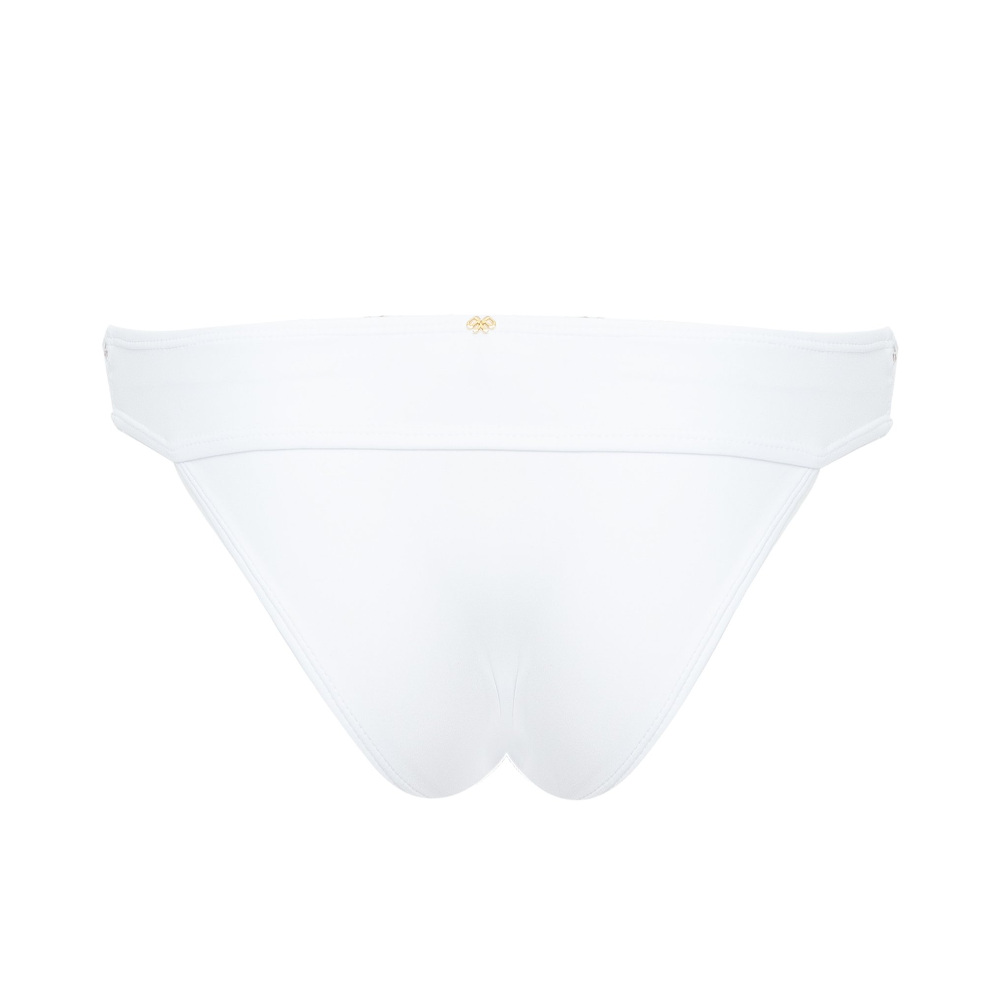 Pilyq Swim Water Lily Lace Banded Bikini Bottom White