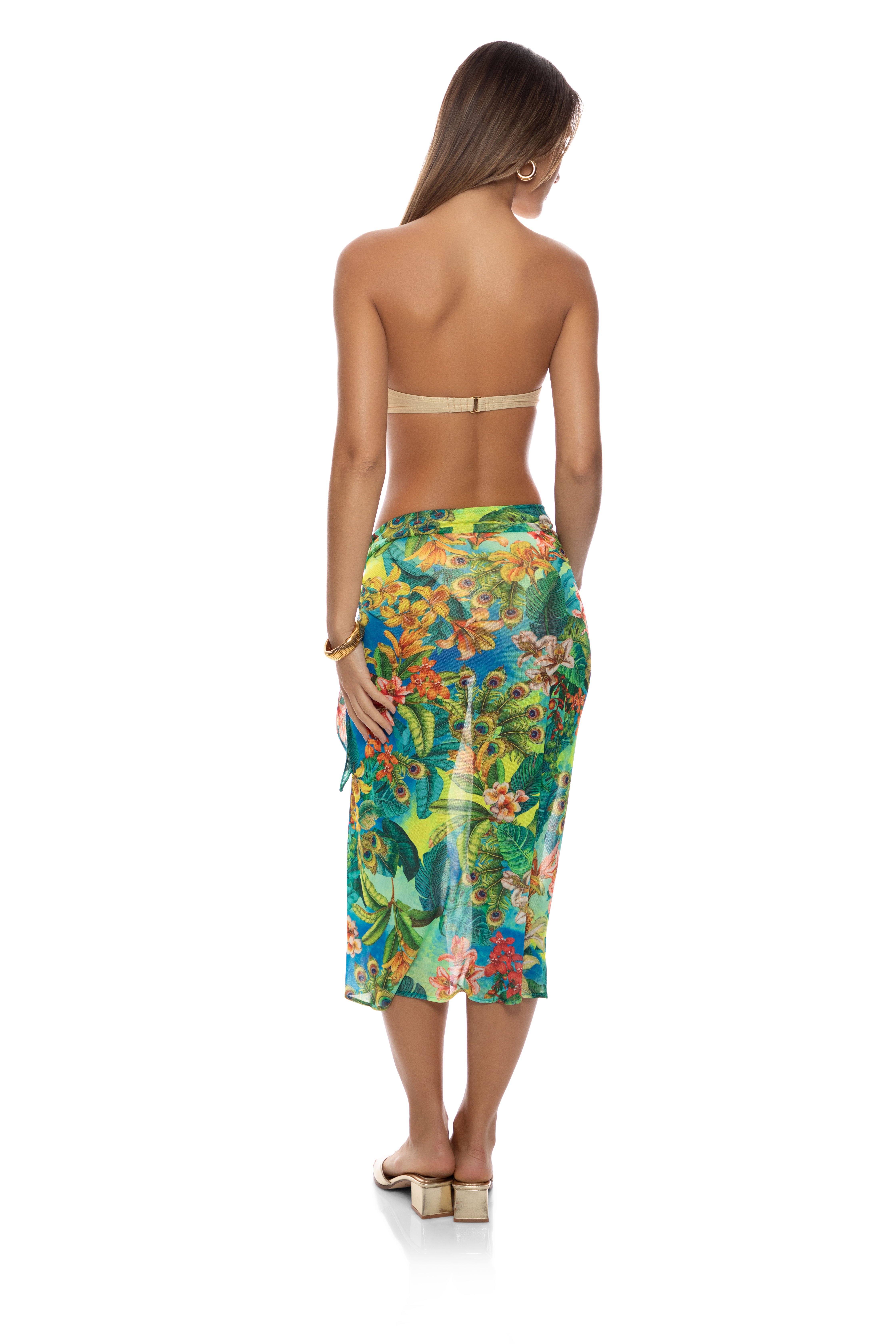 Luli Fama Peacock Affair Long Mesh Sarong