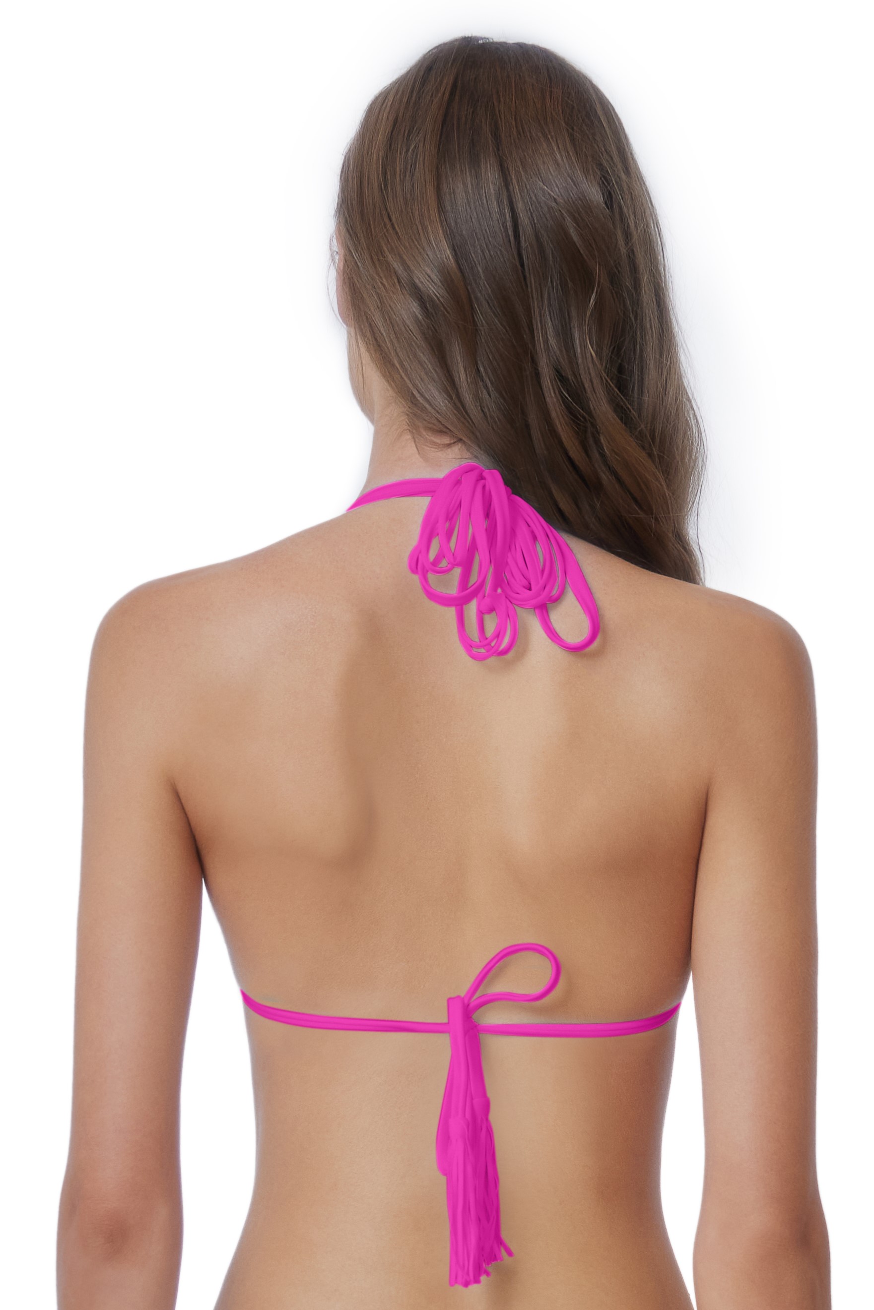 Pilyq Swim Hot Pink Isla Triangle Bikini Top