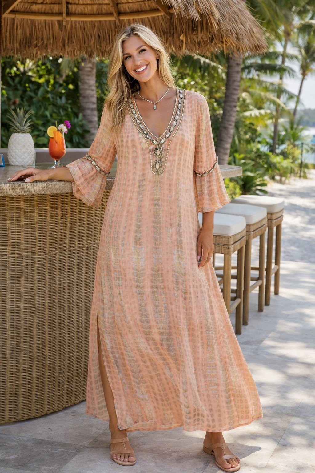 Hot Lava Kaftan Ebony Apricot