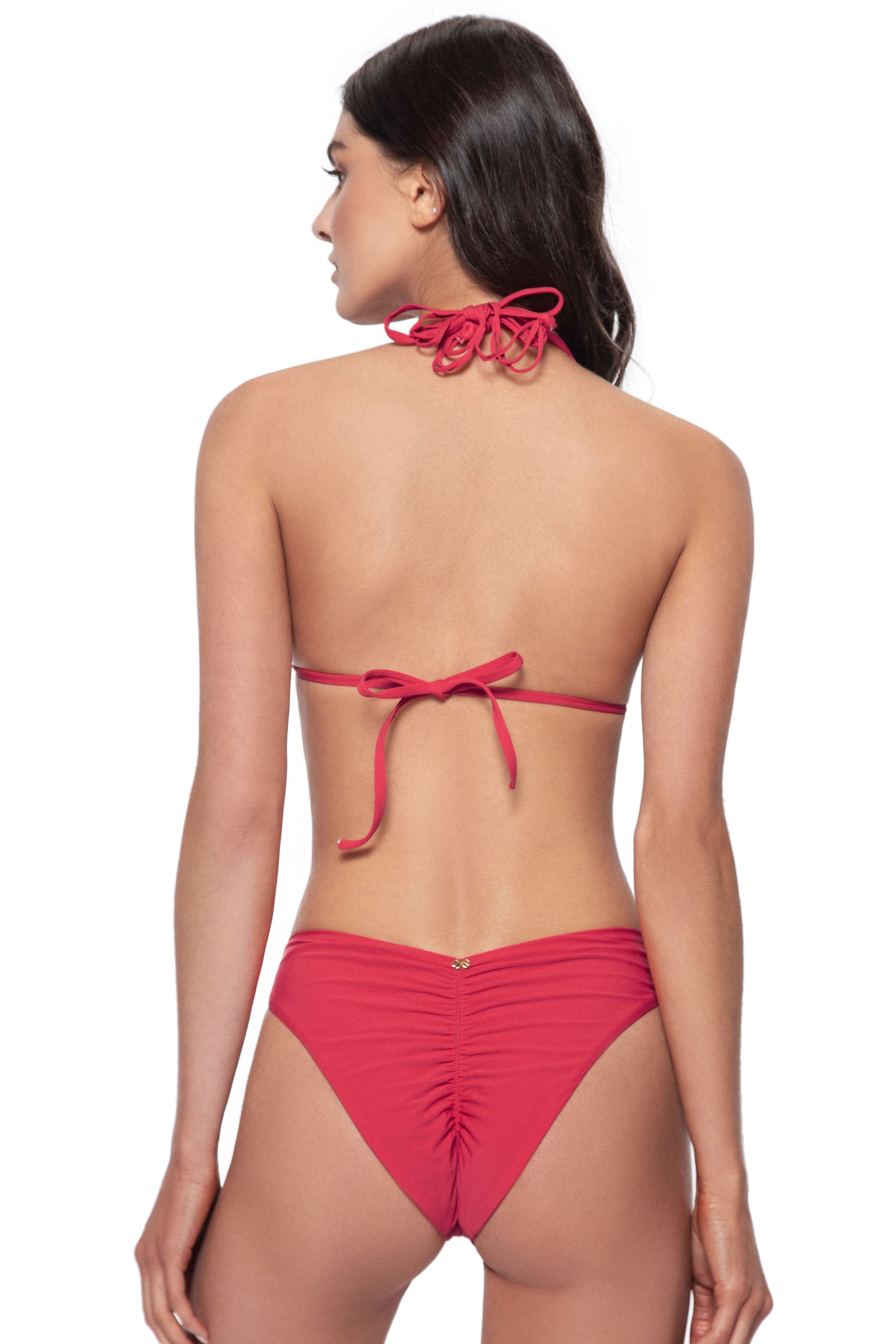 Pq Swim Avalon Isla Tri Bikini Red