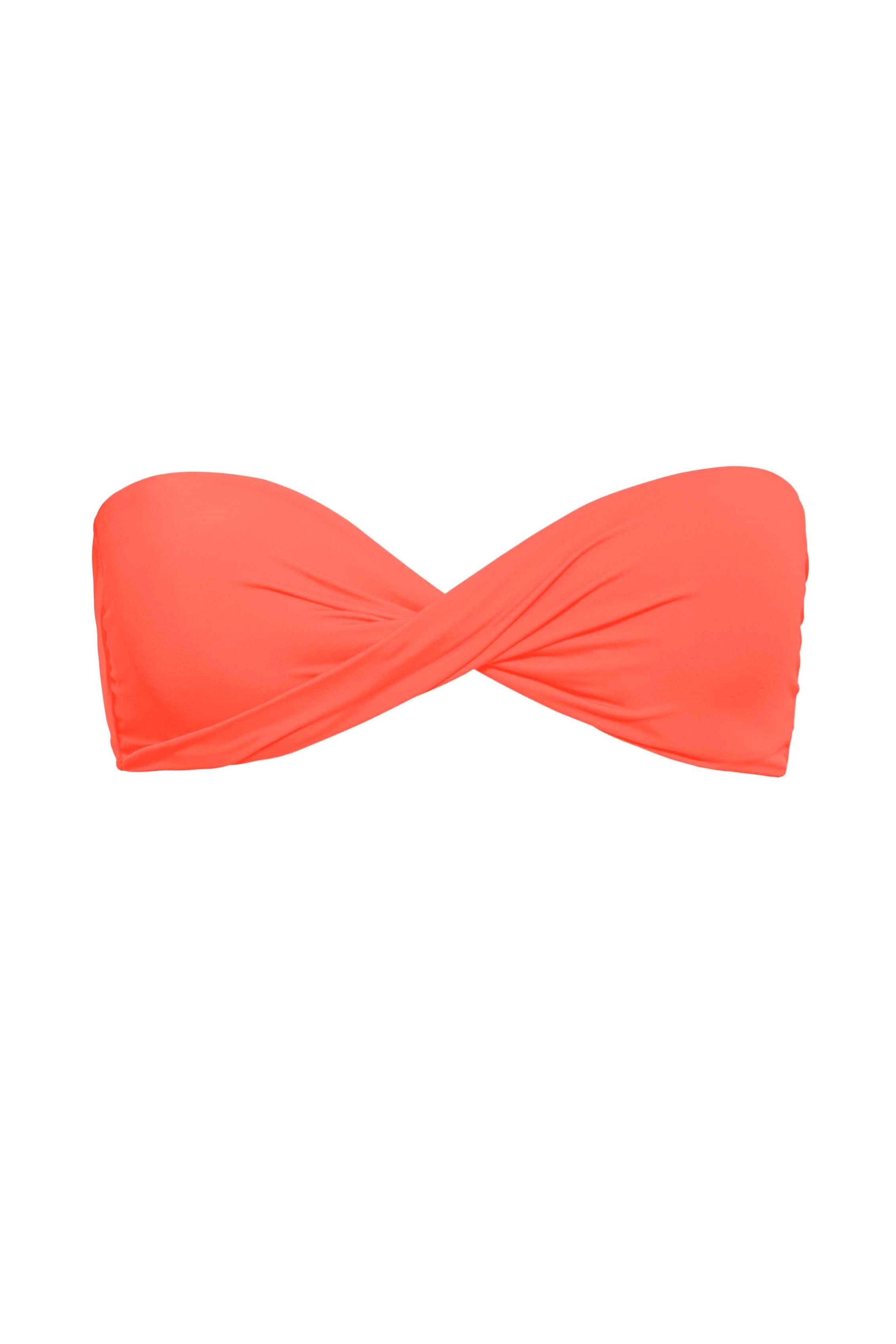 Phax Neon Oranje Twist Bandeau Bikini Top 