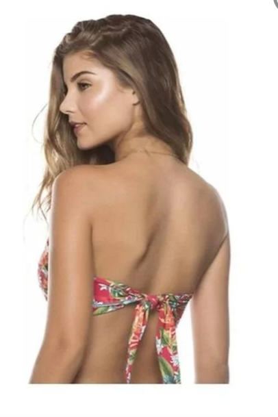 Kiby's Tropical Strapless Bikini Top 