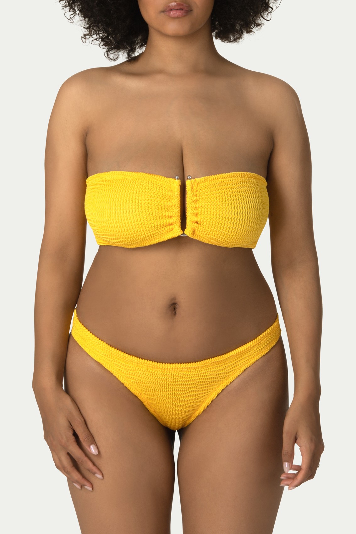 Paramidonna Frida Geribbelde Bandeau Bikini Banana