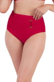Beach Fashion Only Fenix Rode Textuur High Waist Bikini Broekje