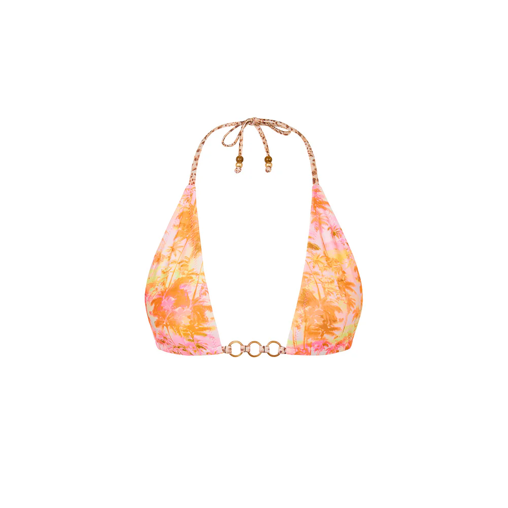 Kulani Kinis Orange Wild Skies Ring Triangle Top