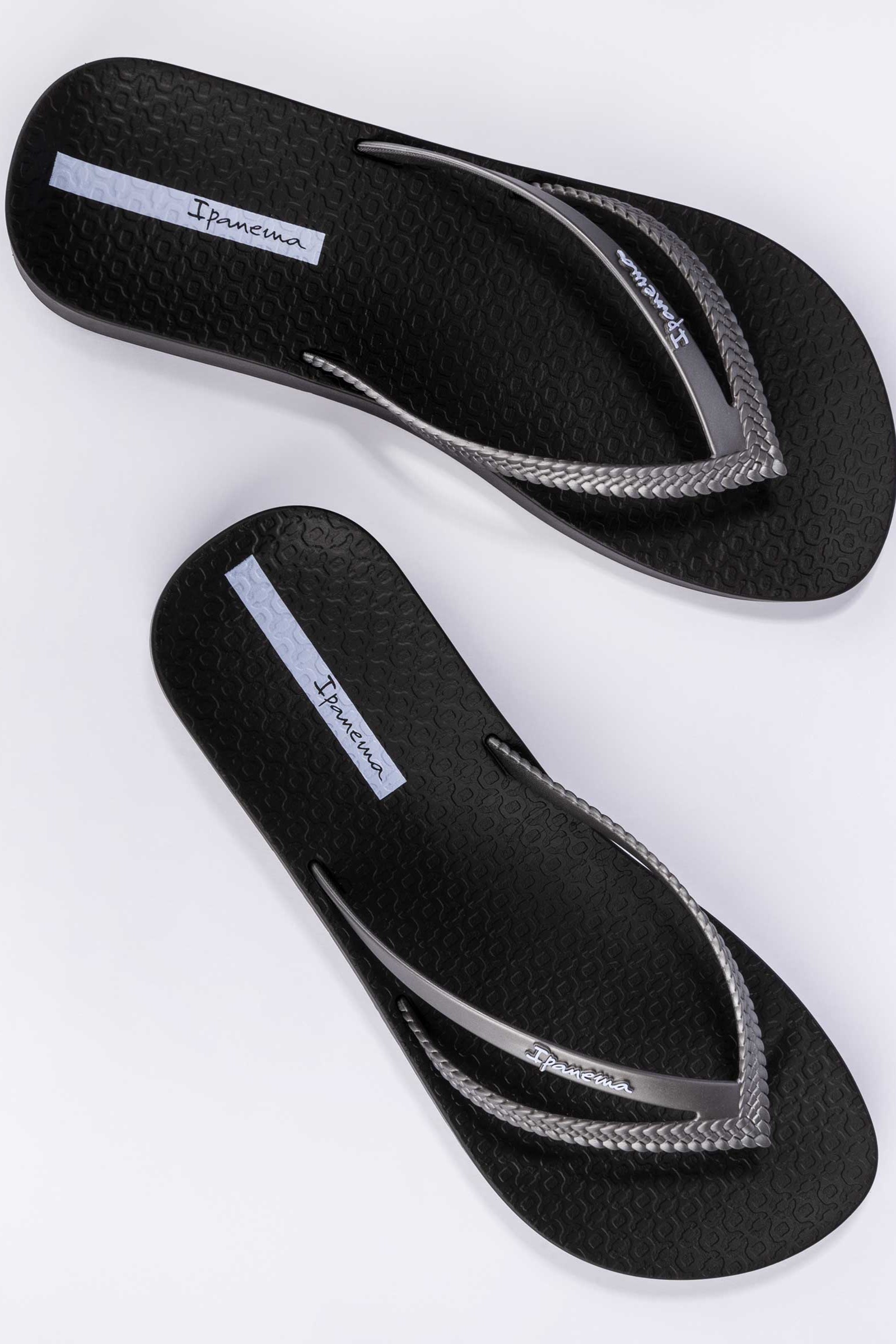 Ipanema Slippers Zwart met Hoge Zool