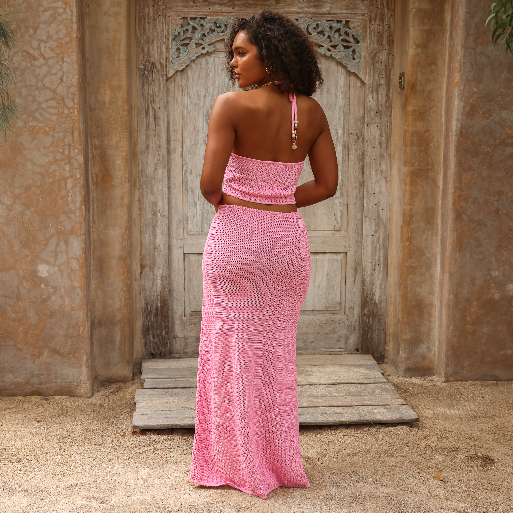 Kulani Kinis Bubblegum Split Maxi Rok