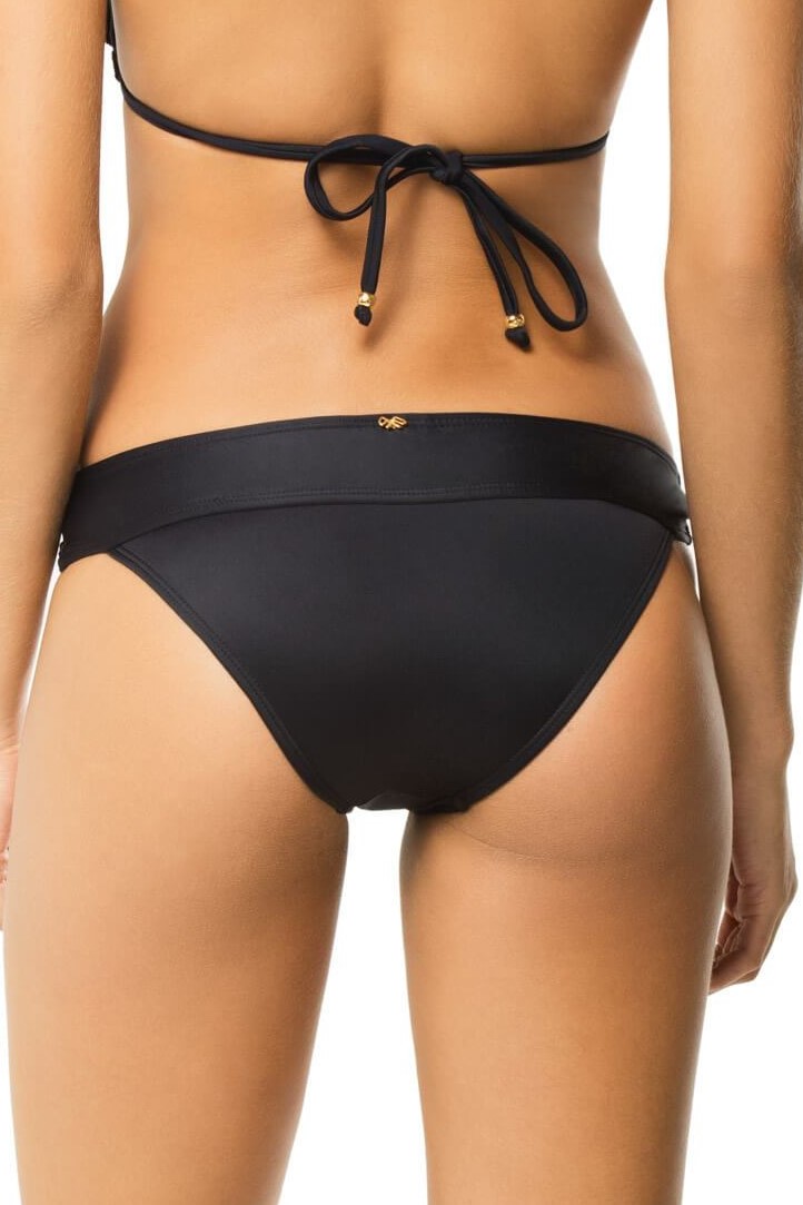 Pilyq Swim Midnight Lace Bikini Bottom Black