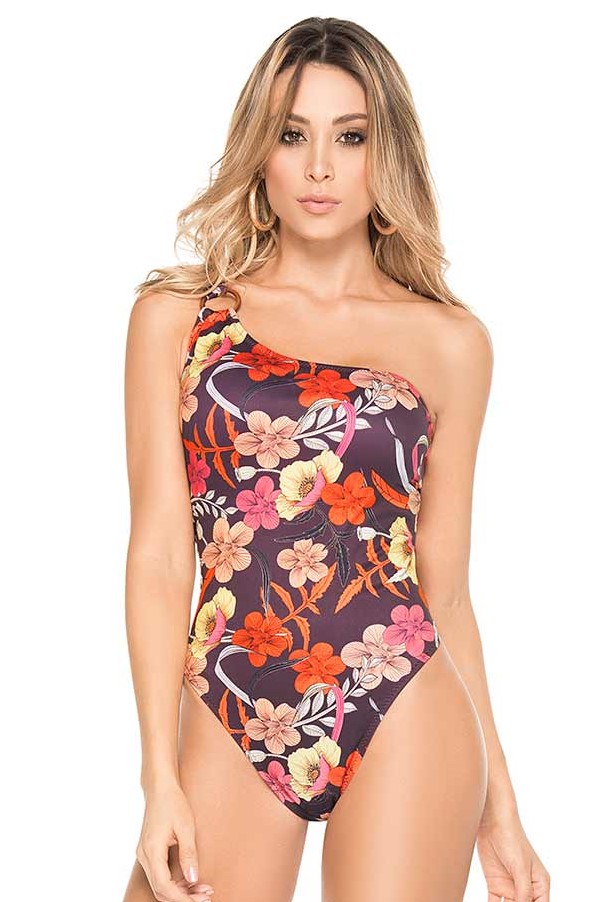 Phax Coffee Bay One Shoulder Swimsuit 