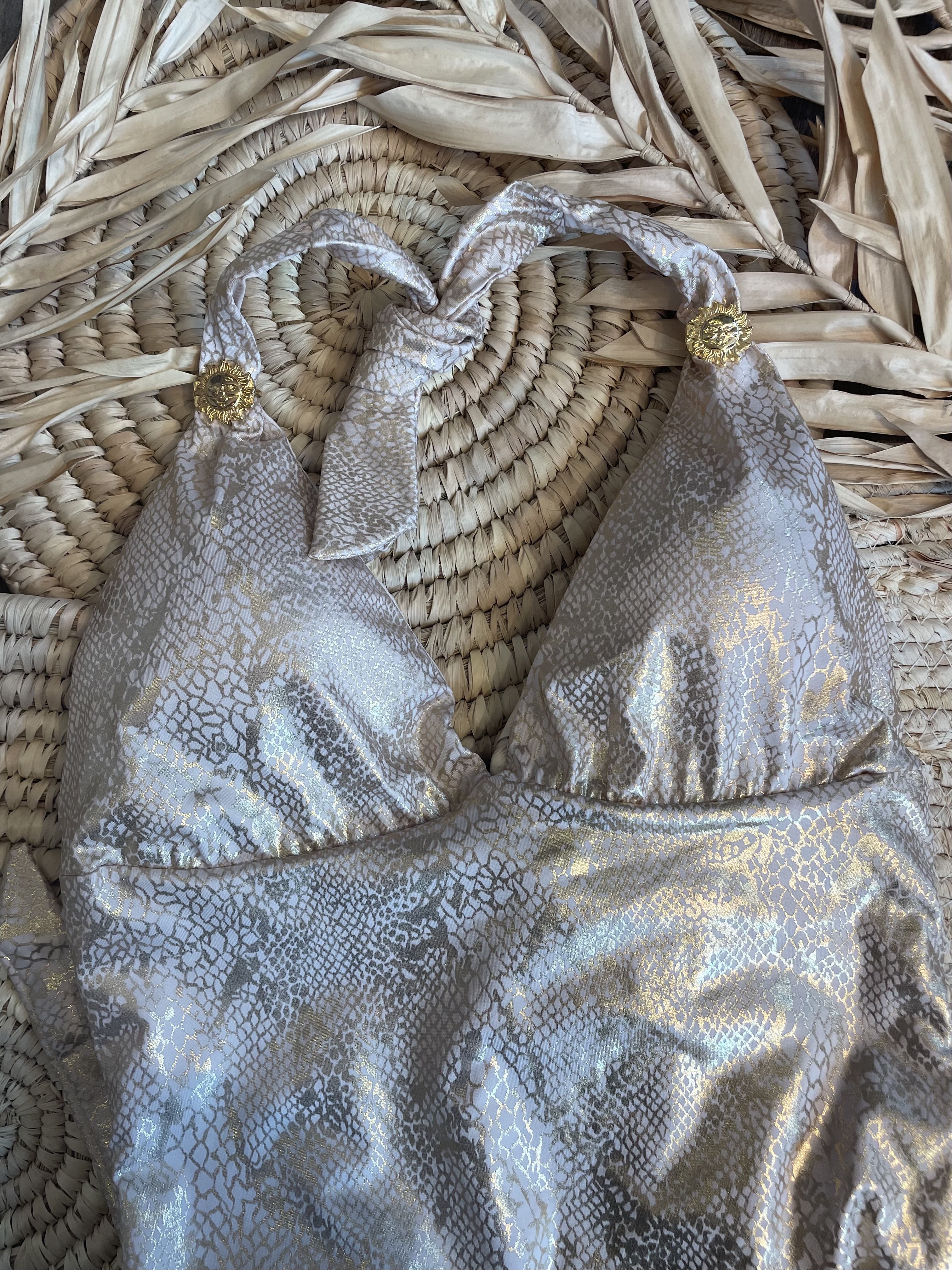 Mystical Brilliant Ivory Gold  Swimsuit