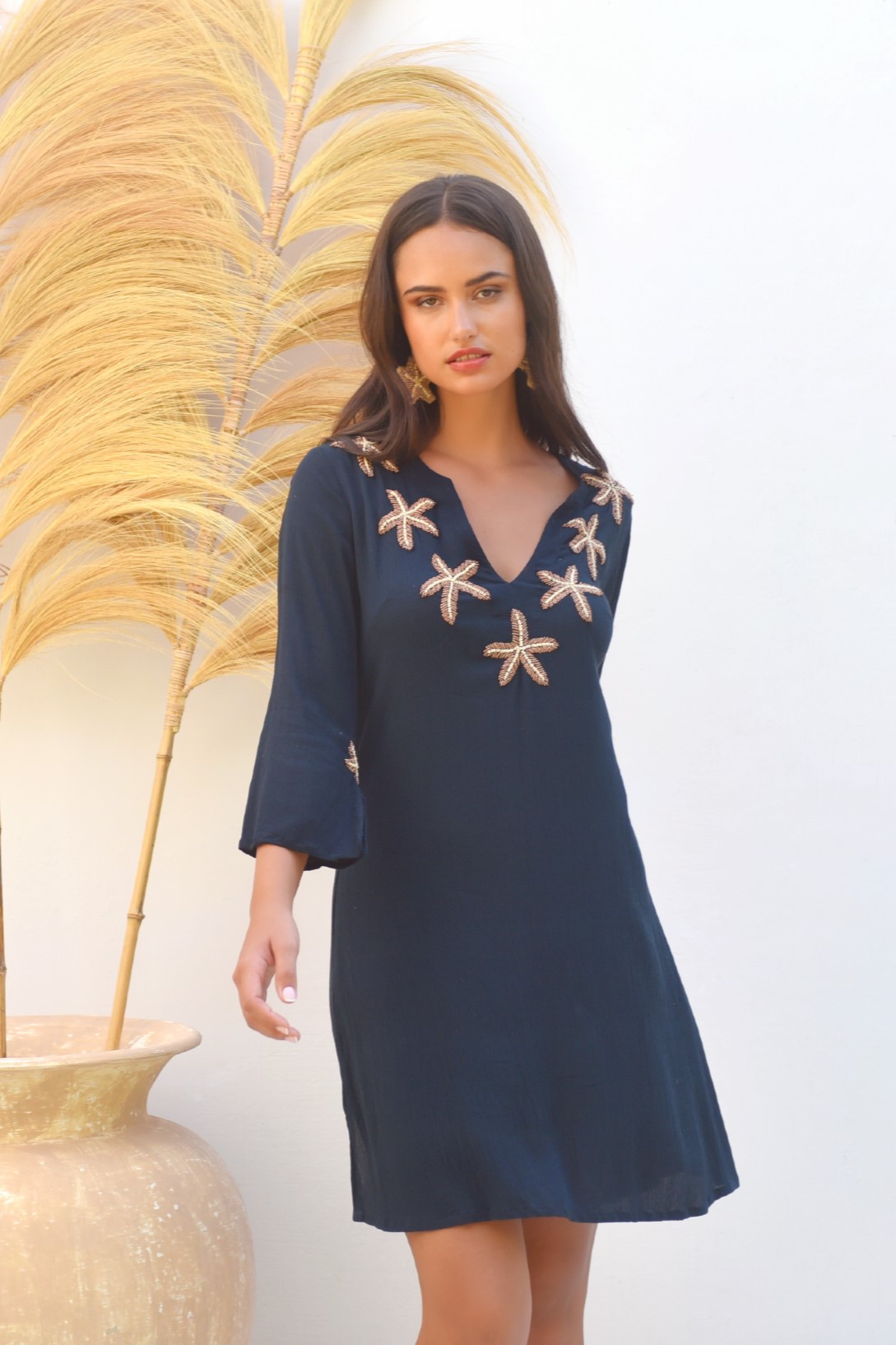 Hot Lava Starfish Jurk Donkerblauw