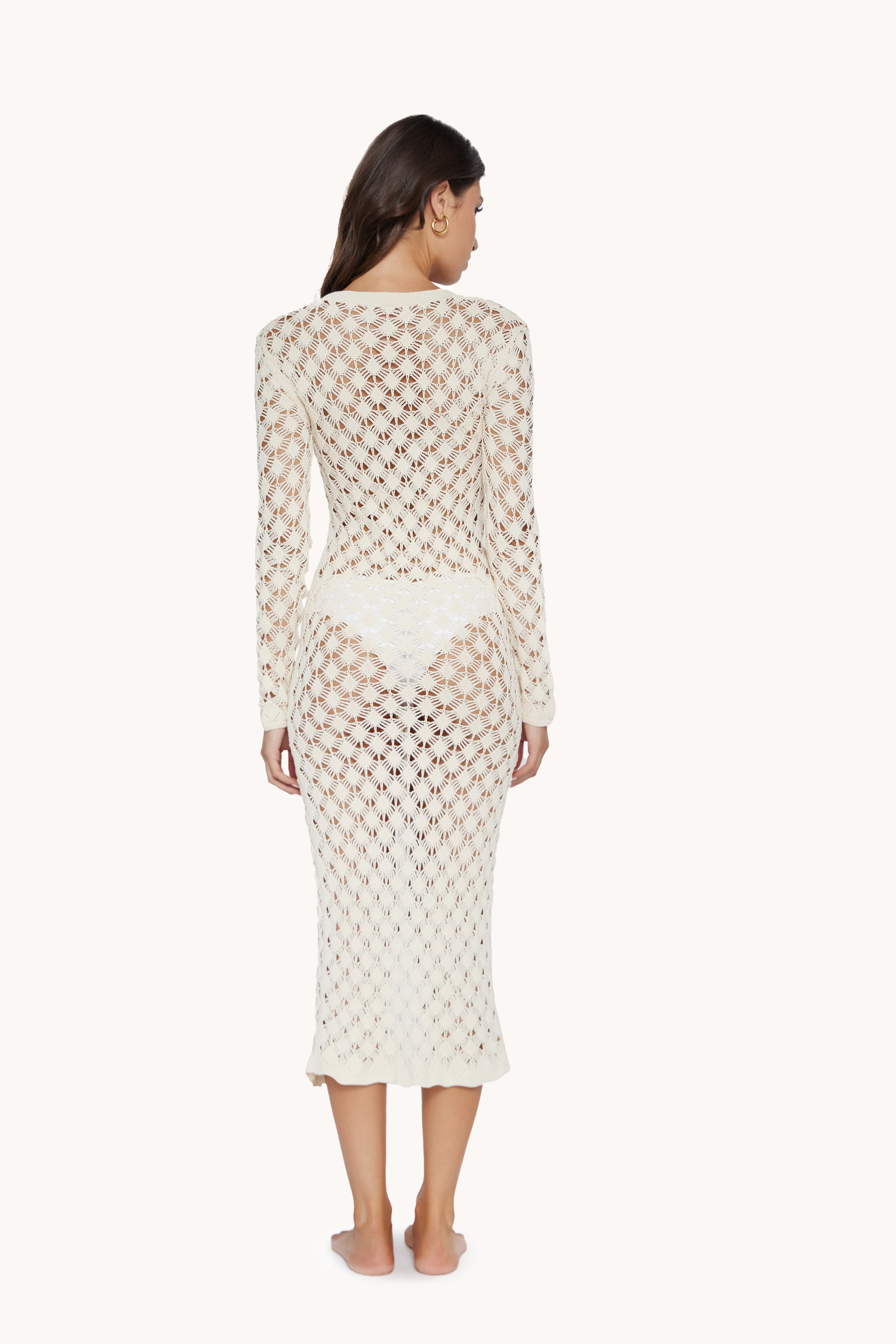 Shop the look: Navy Isla Bikini + Ivory Sweater Dress