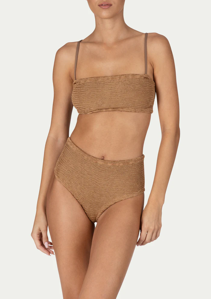 Paramidonna Marie Geribbelde One Size Bikini Bruin