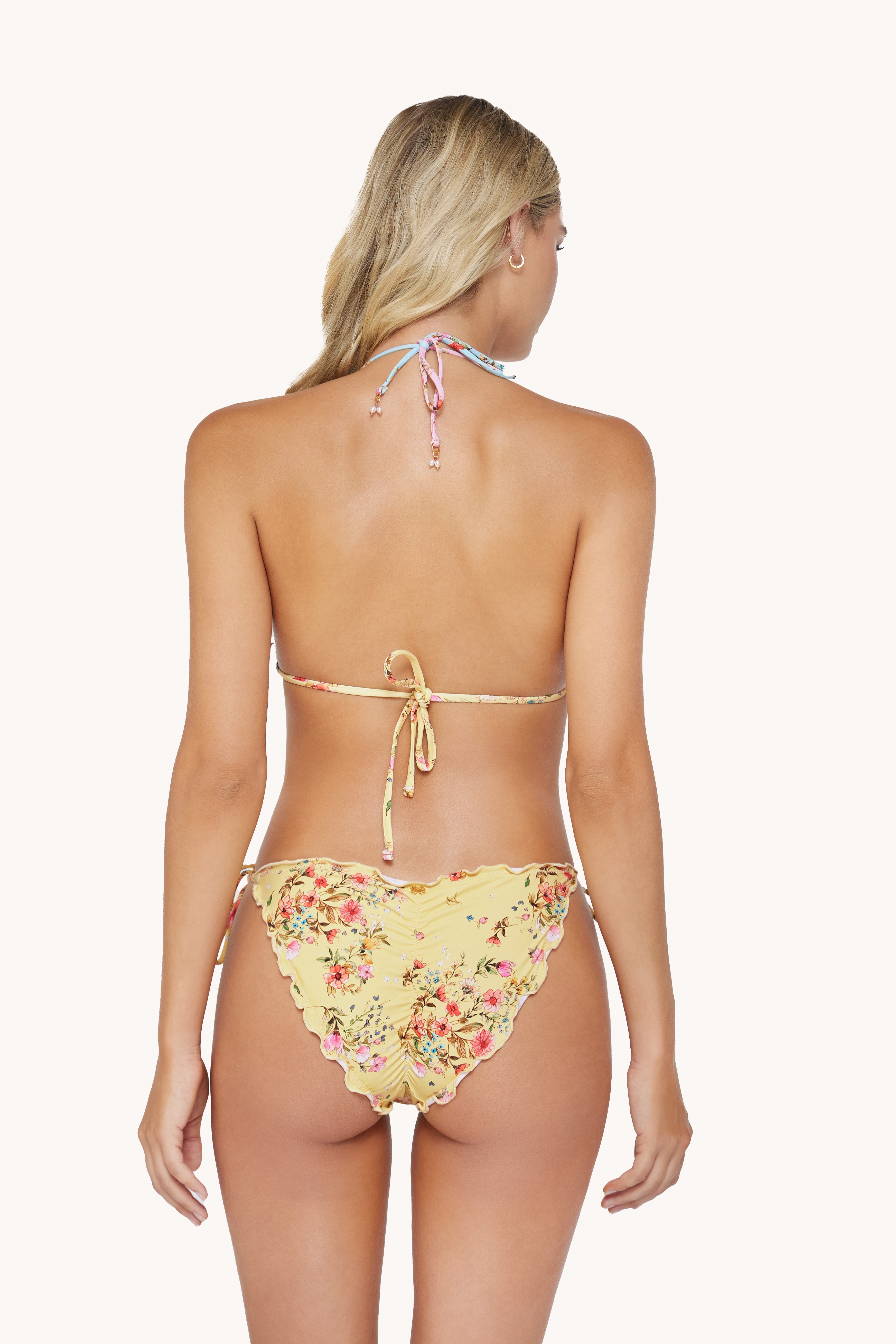 Pilyq Swim Dolce Embroidered Triangle Bikini