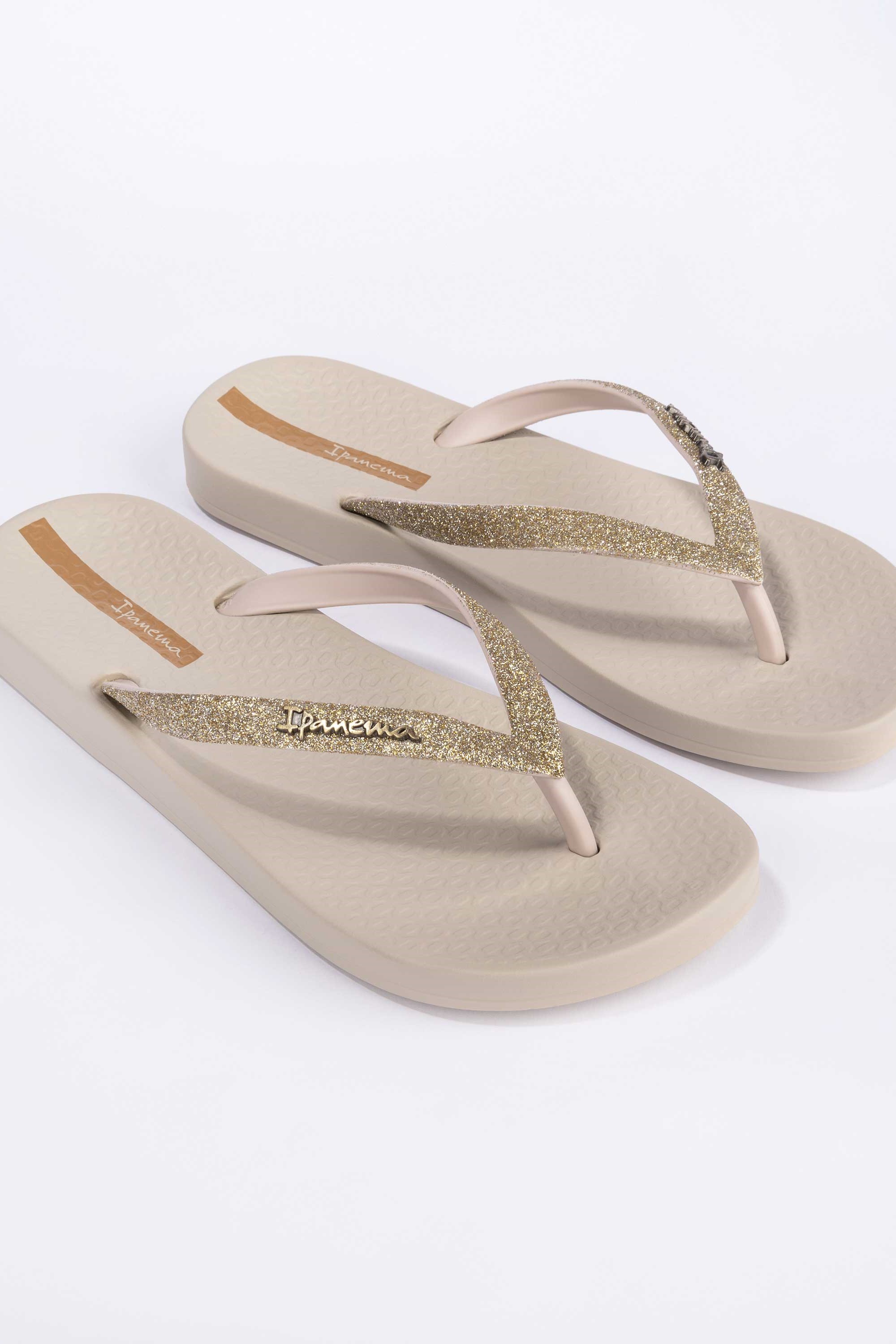 Ipanema Slippers Beige with Glitter