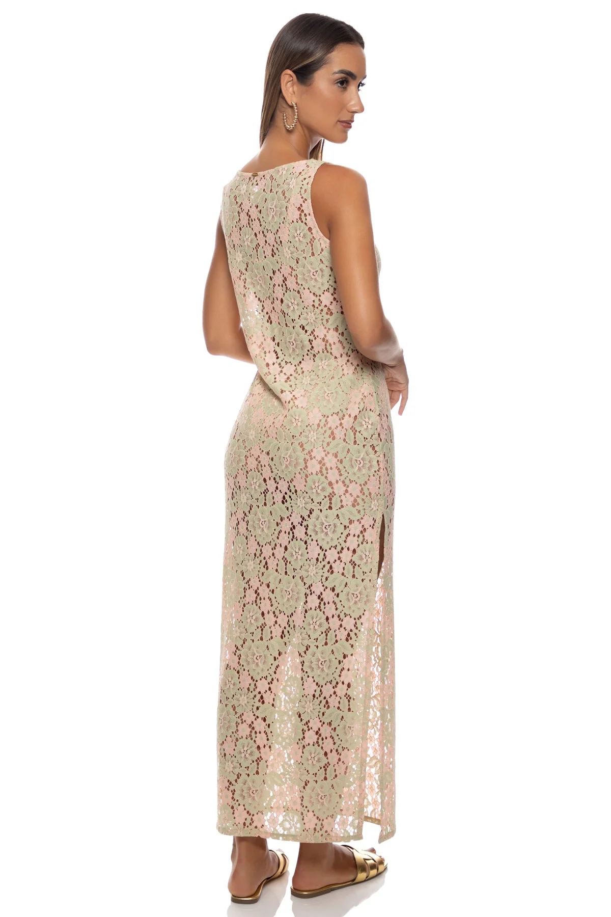 Luli Fama Gitano Lace Long Dress